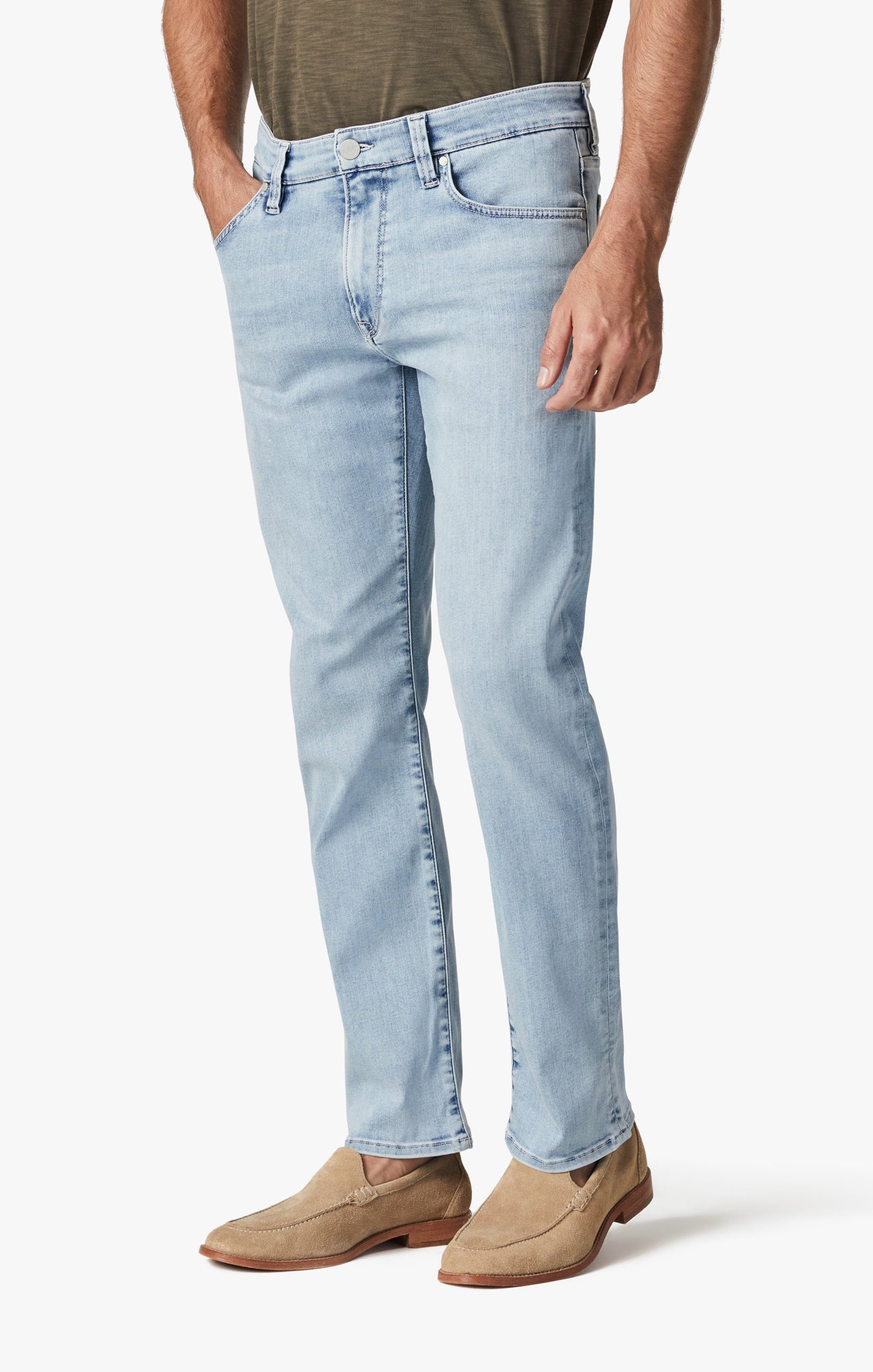 Courage Straight Leg Jeans In Bleached Urban Image 3