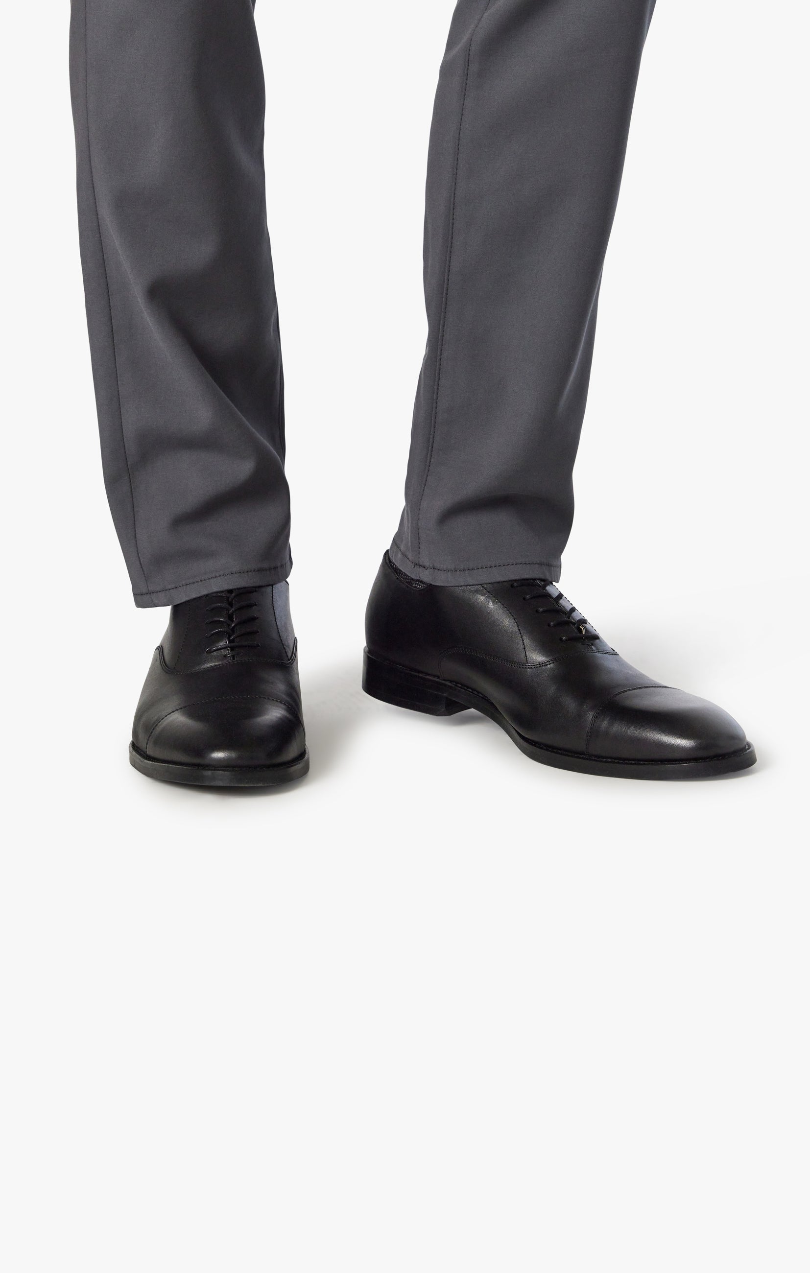 Verona Slim Leg Chino Pants In Iron High-Flyer