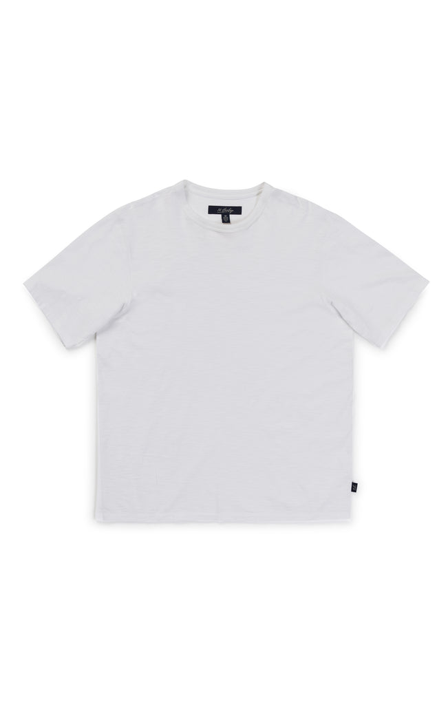 Slub Crew Neck T-Shirt in White