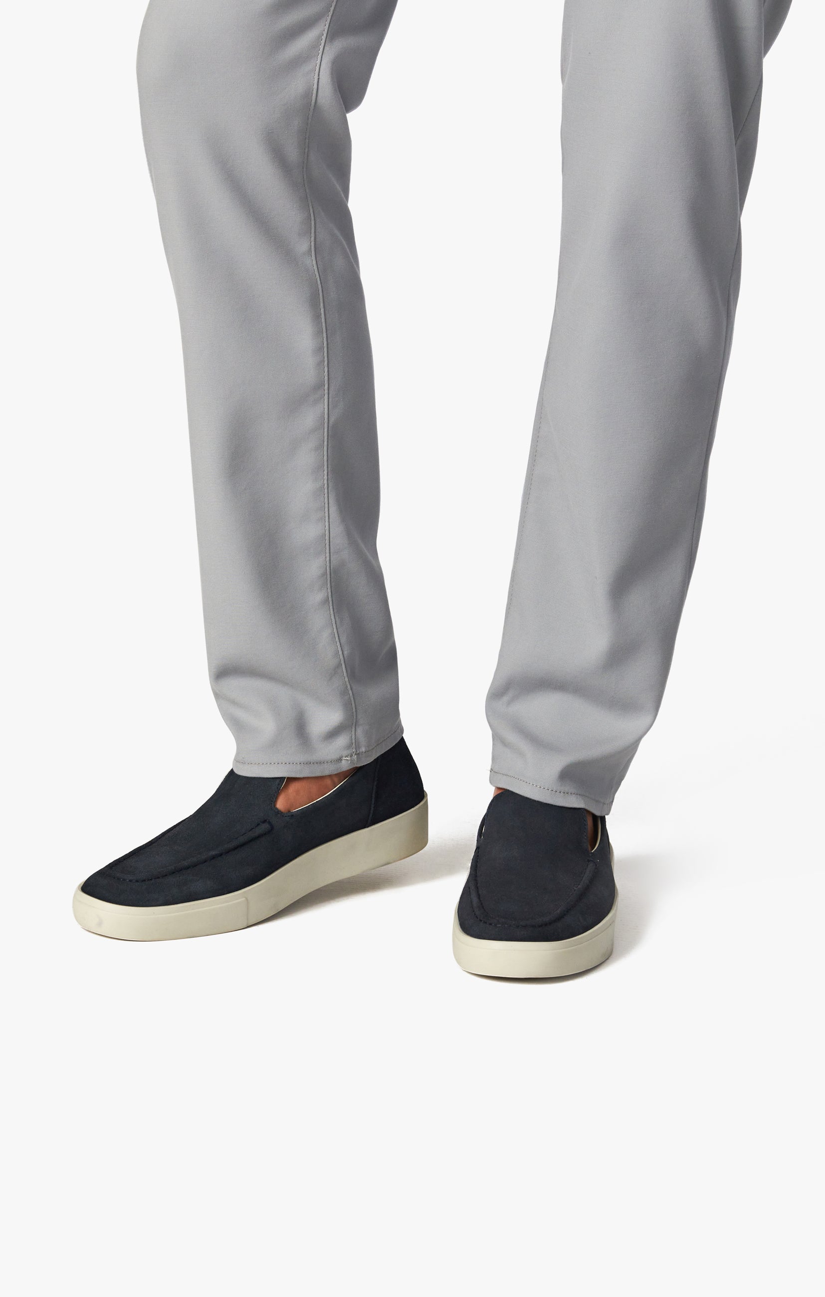 Verona Slim Leg Chino Pants In Grey High Flyer Image 3