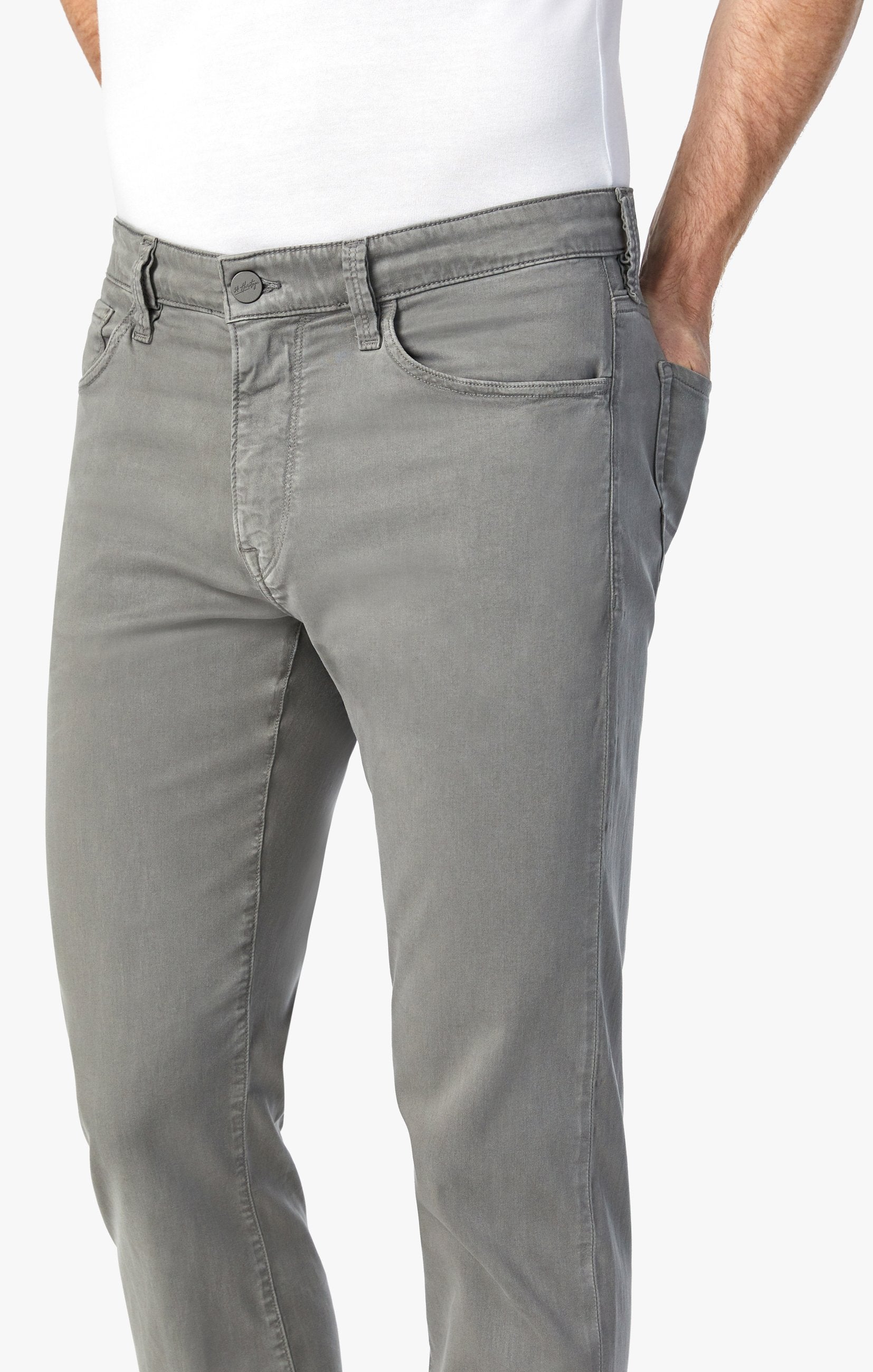 Courage Straight Leg Pants In Pewter Twill Image 6