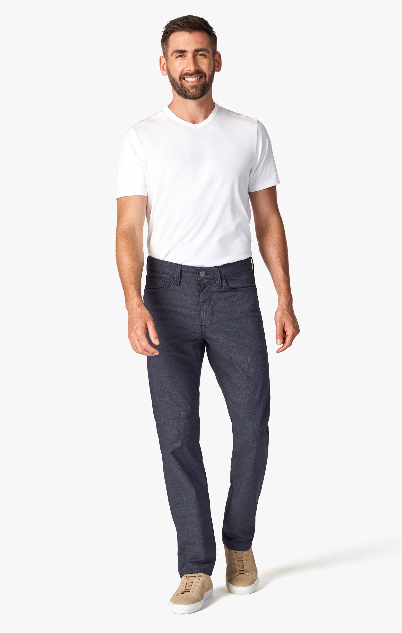 Charisma Relaxed Straight Pants In Navy Coolmax Image 2