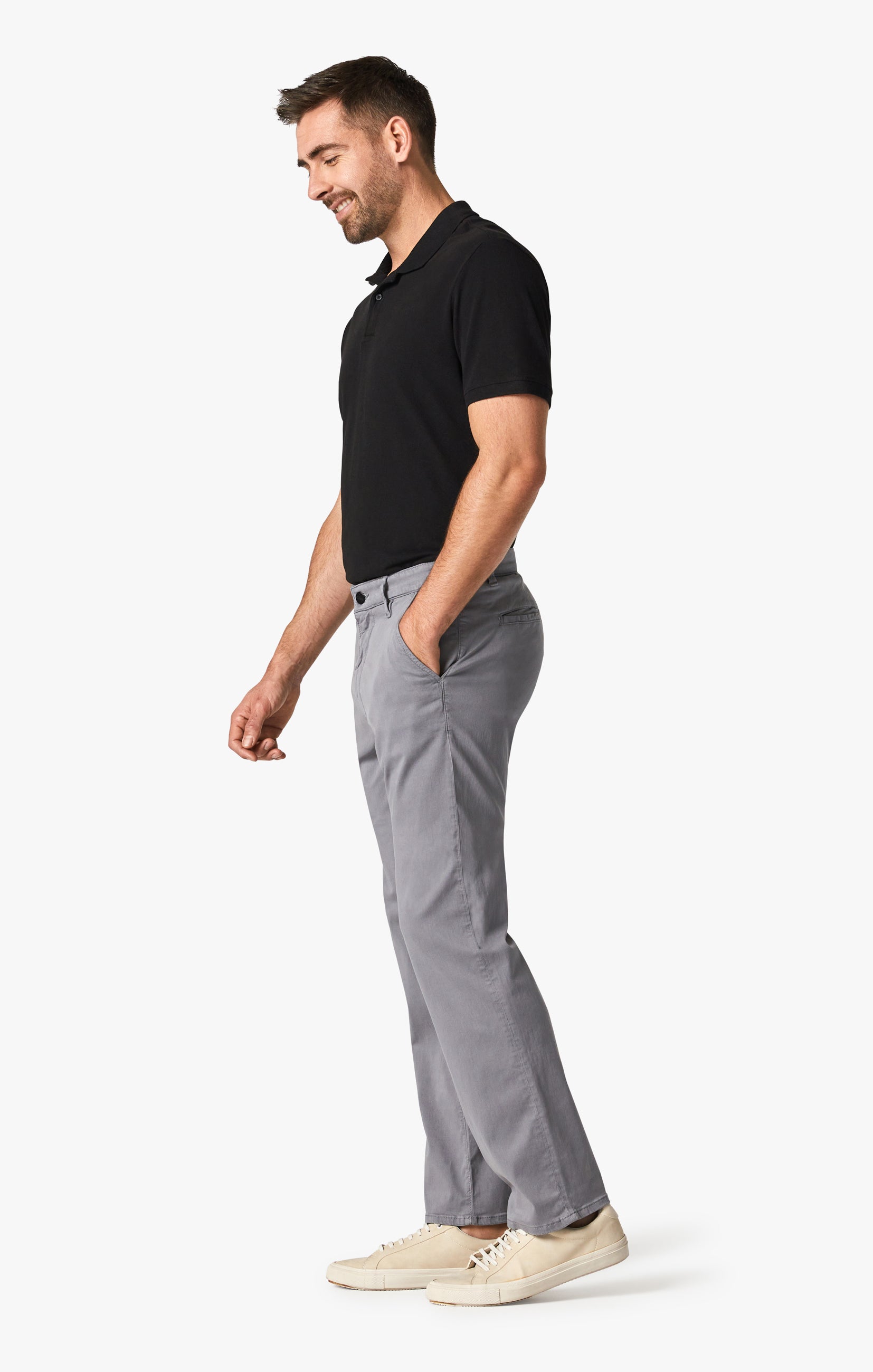 Charisma Relaxed Straight Chino Pants In Shark Twill Image 3