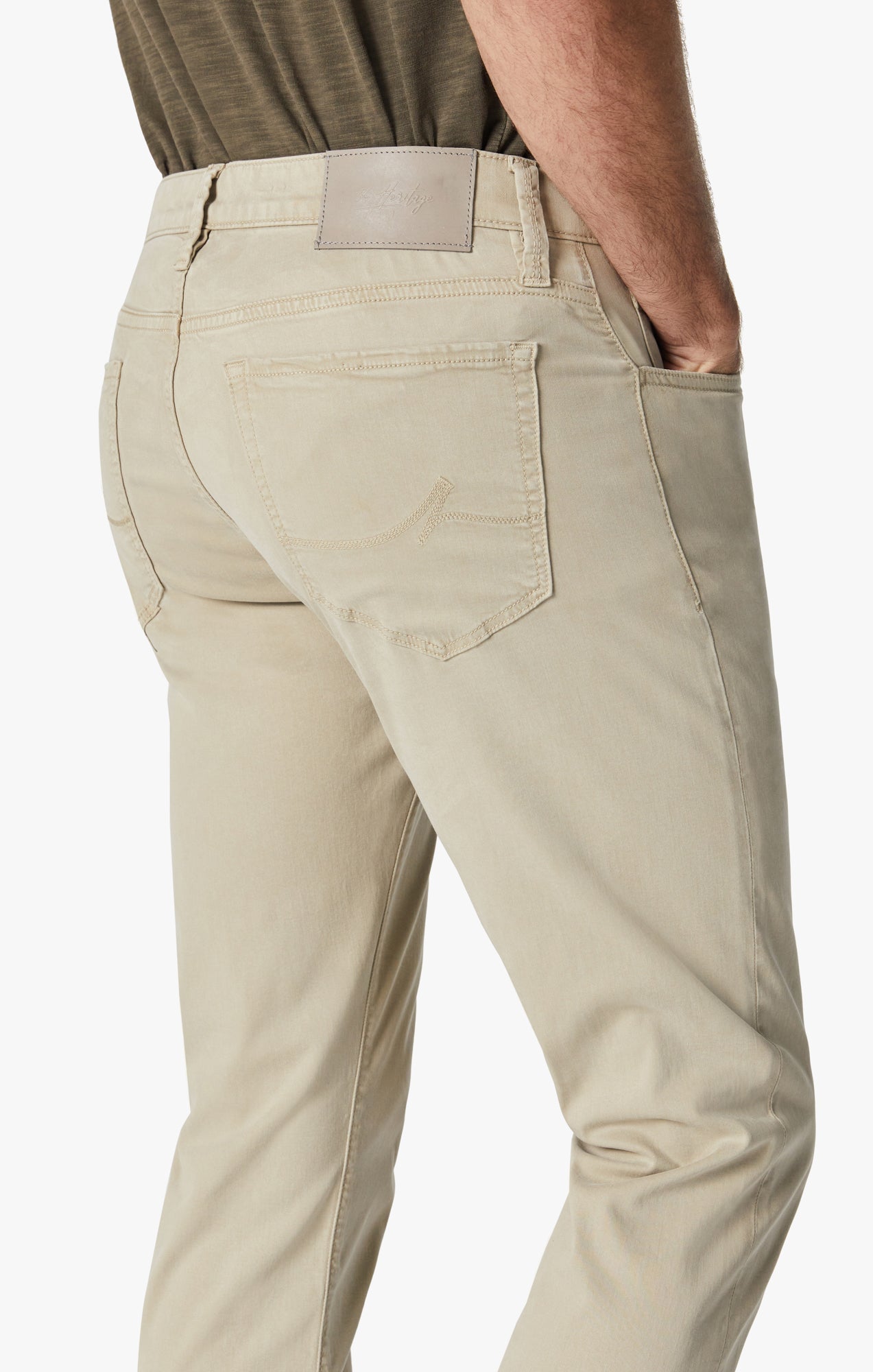 Charisma Relaxed Straight Pants In Aluminum Twill