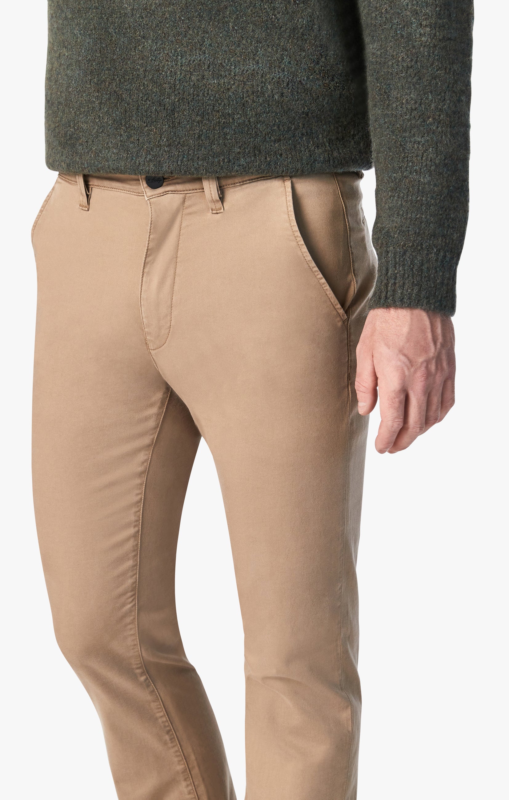 Charisma Relaxed Straight Chino In Khaki Twill