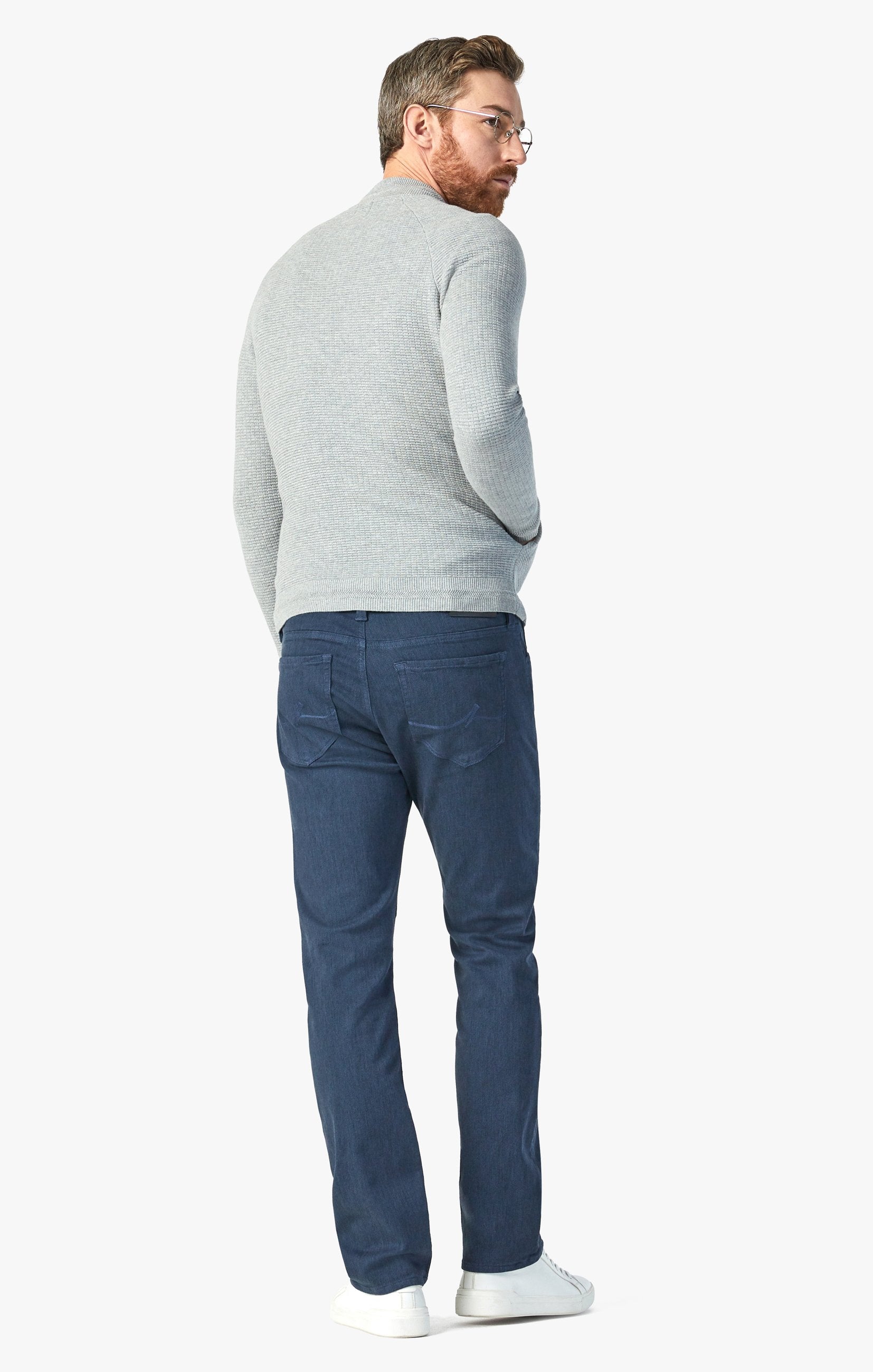 Courage Straight Leg Pants In Insignia Blue Diagonal