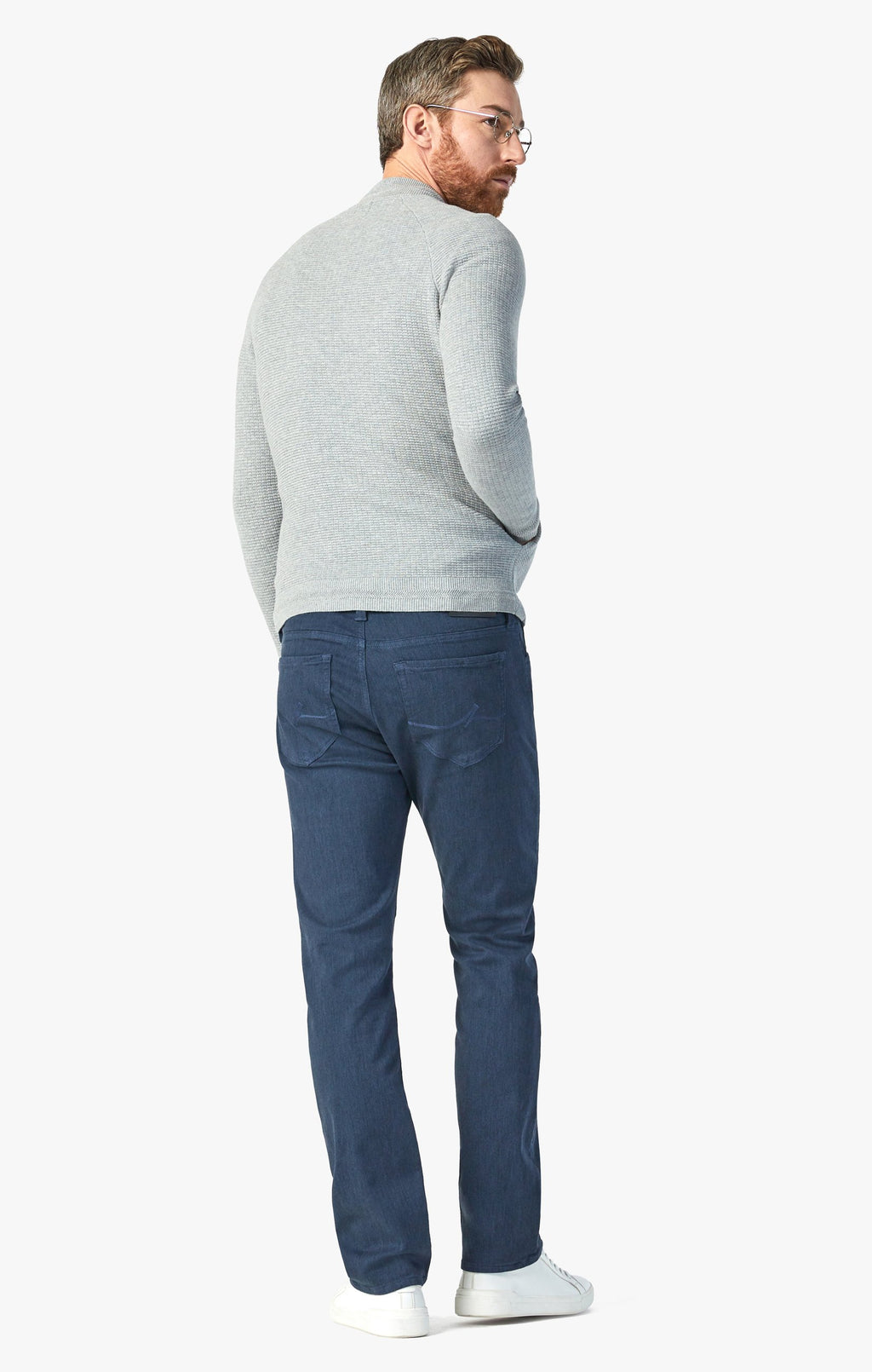 Courage Straight Leg Pants In Insignia Blue Diagonal