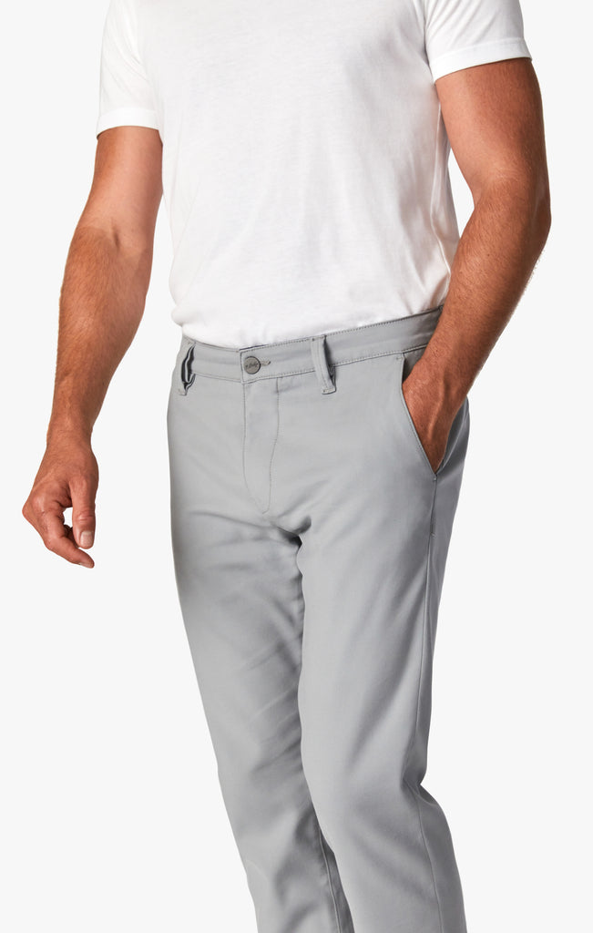 Verona Slim Leg Chino Pants In Grey High-Flyer
