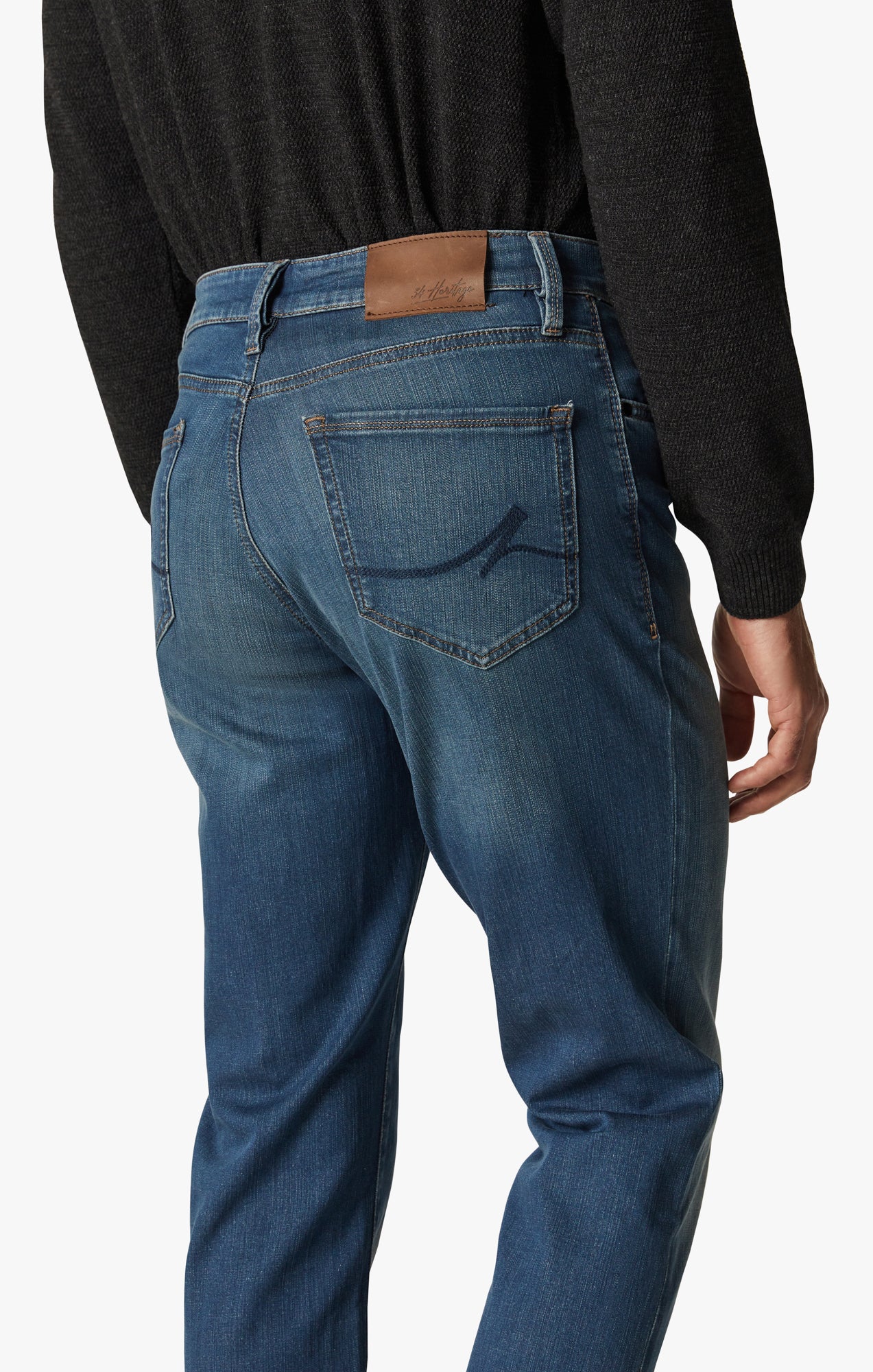 Charisma Relaxed Straight Jeans In Mid Cashmere