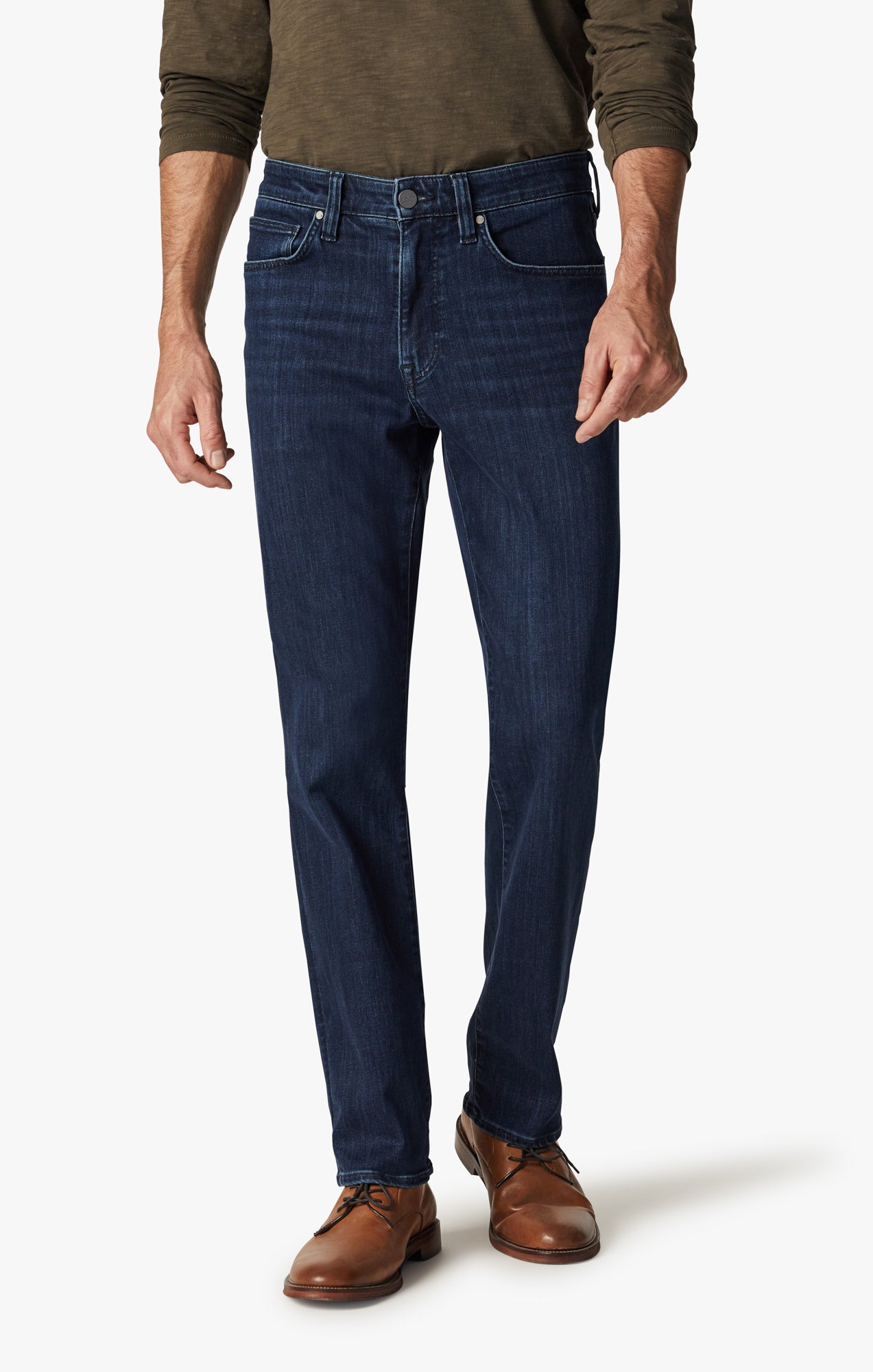 Charisma Relaxed Straight Jeans In Dark Midnight Brushed Urban Image 3