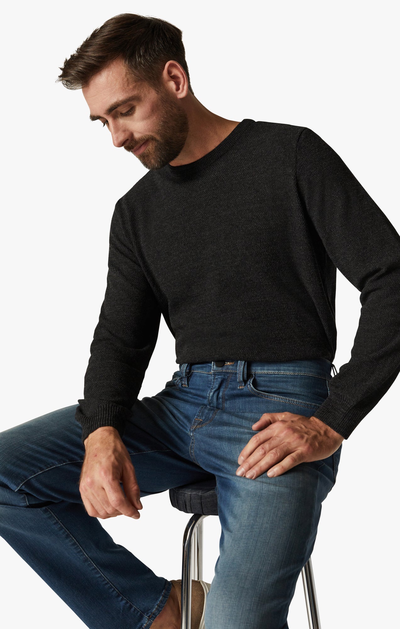 Charisma Relaxed Straight Jeans In Mid Cashmere Image 6