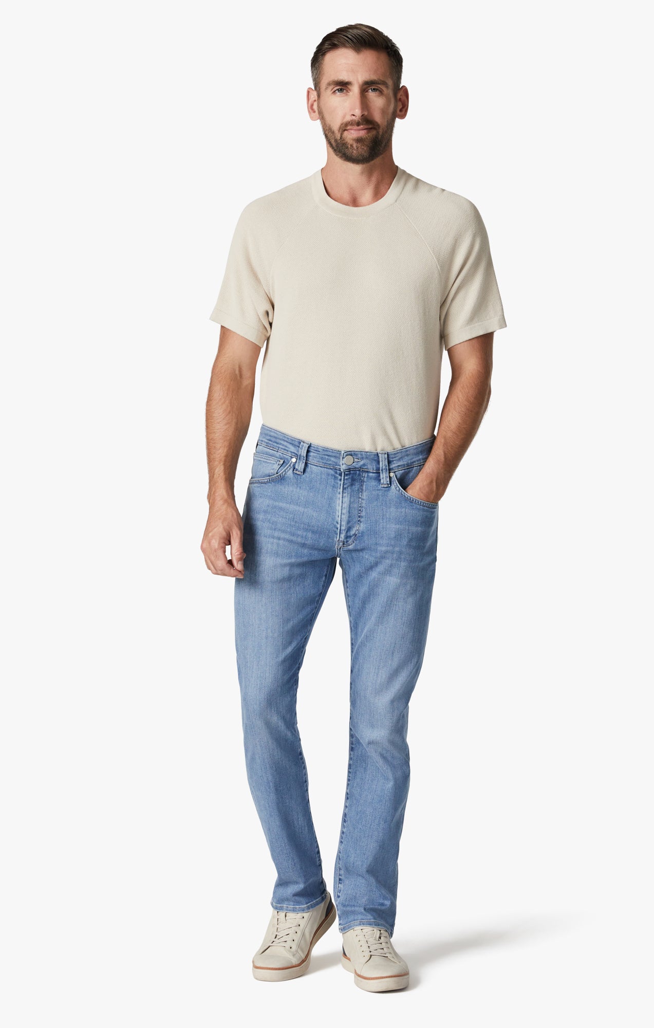 Courage Straight Leg Jeans In Light Brushed Urban Image 1