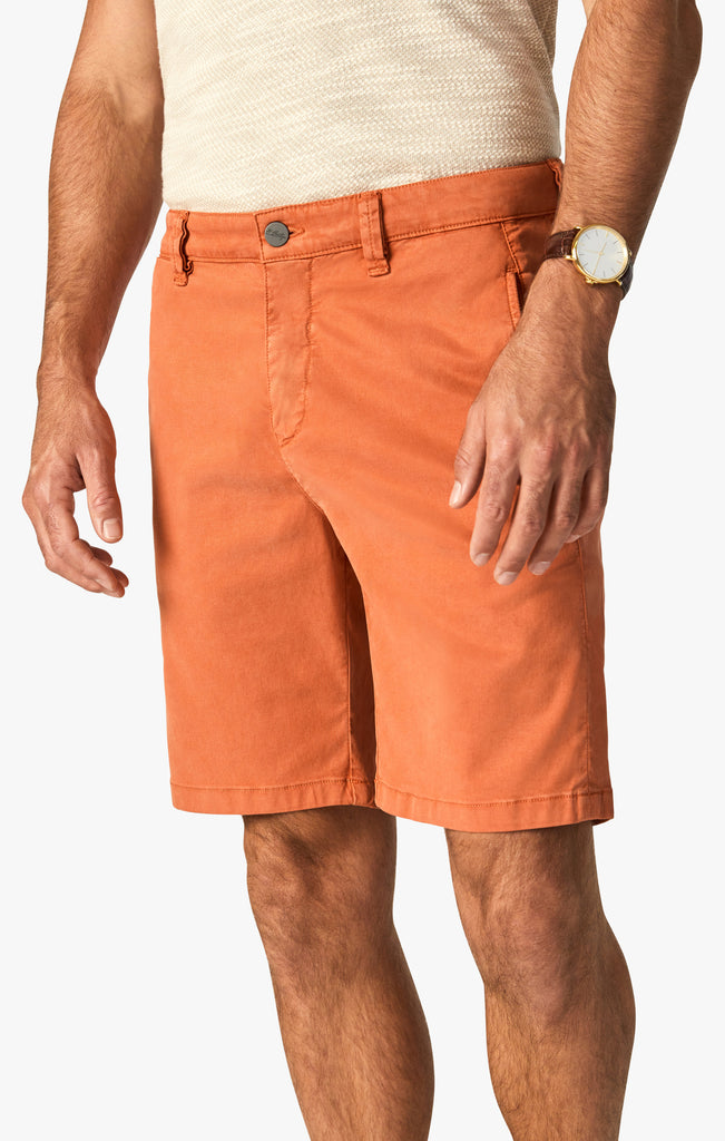 Nevada Shorts In Orange Rust Soft Touch