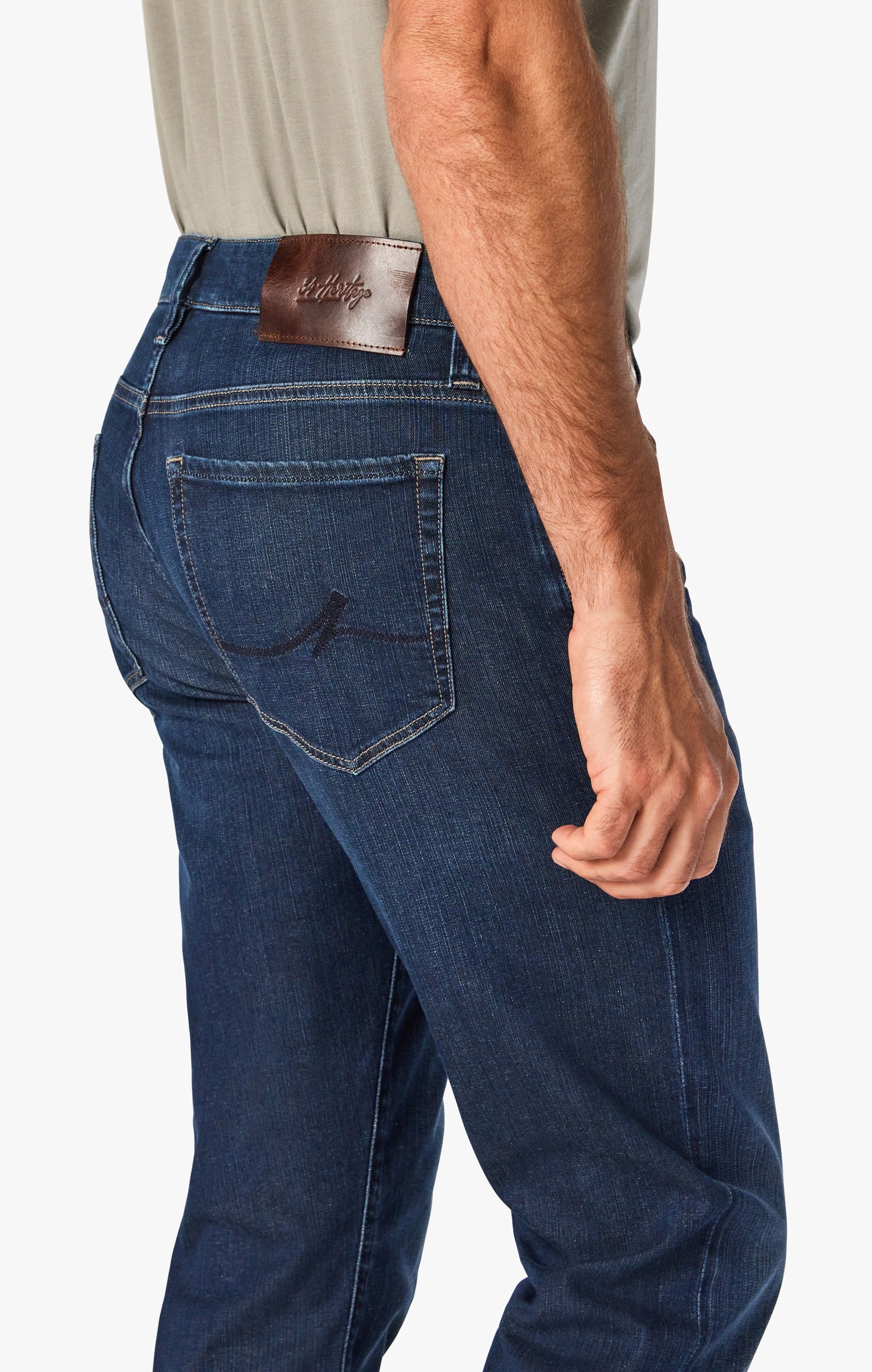 Charisma Relaxed Straight Jeans In Dark Brushed Soft Denim Image 7