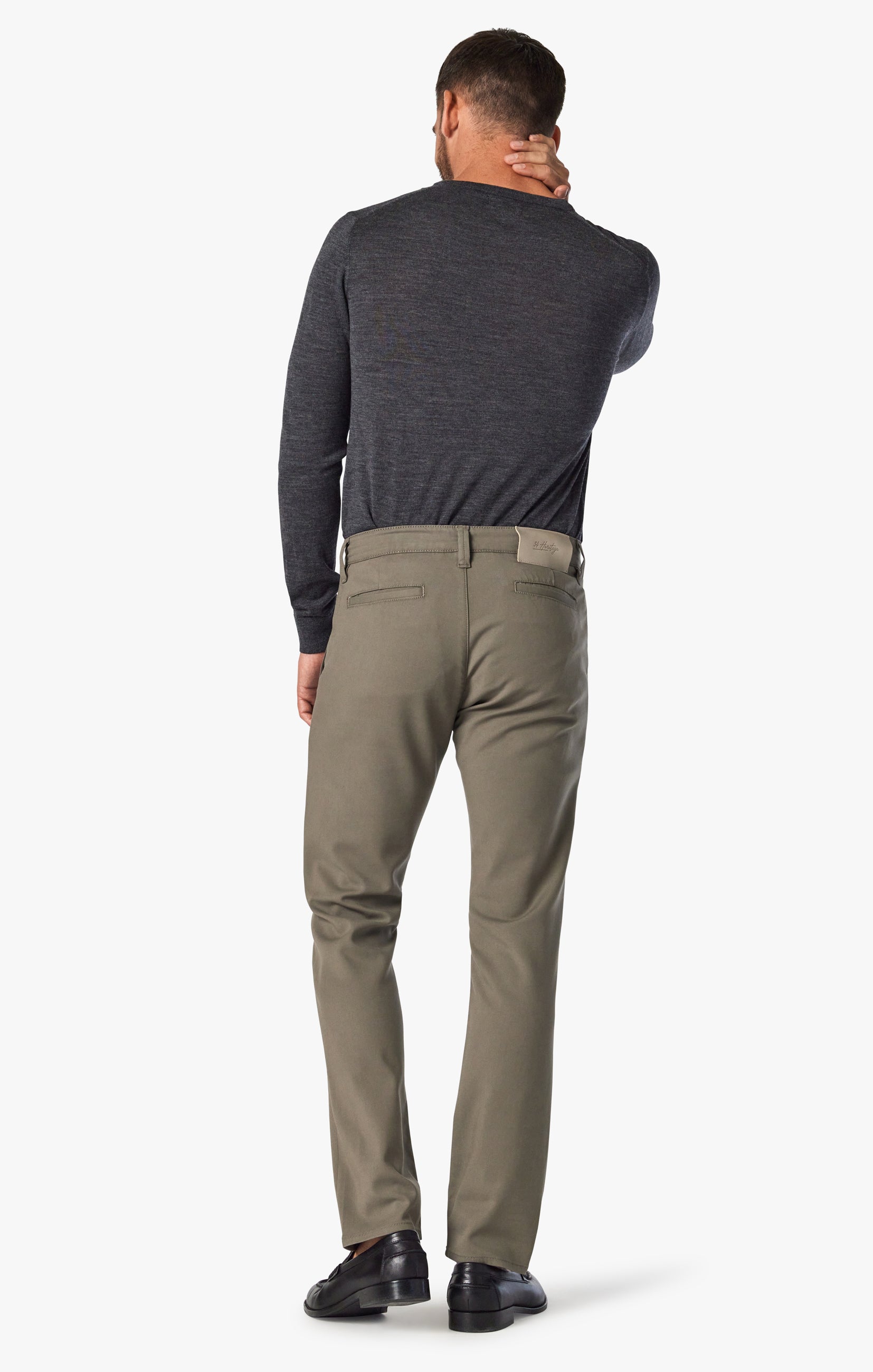 Verona Chino Pants In Olive High Flyer Image 4