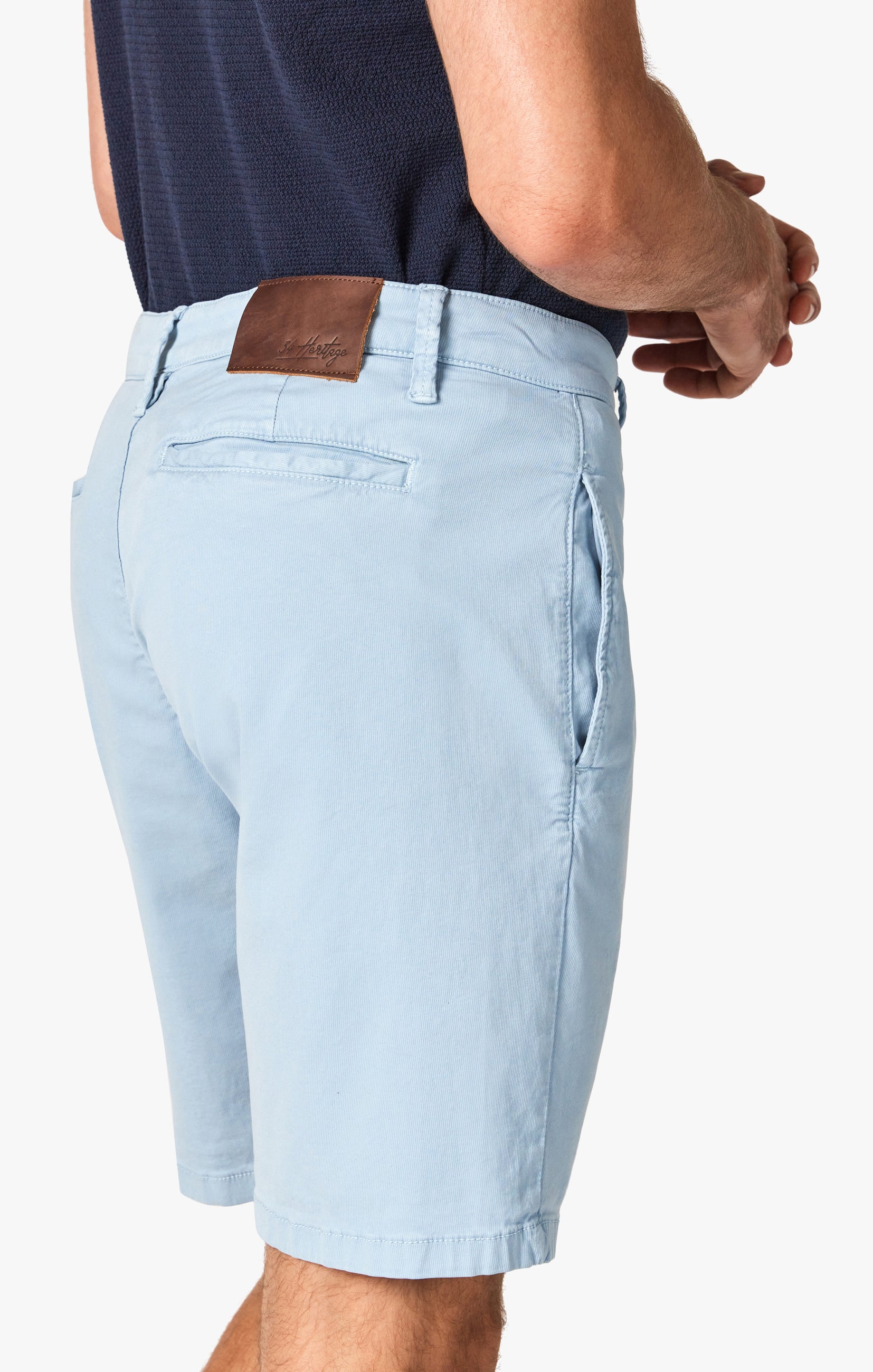 Nevada Shorts In Faded Denim Soft Touch Image 6