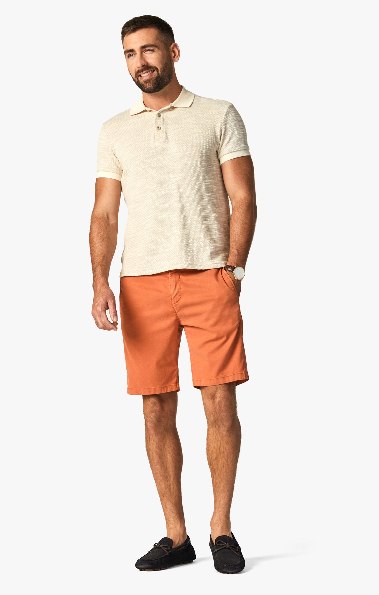 Nevada Shorts In Orange Rust Soft Touch