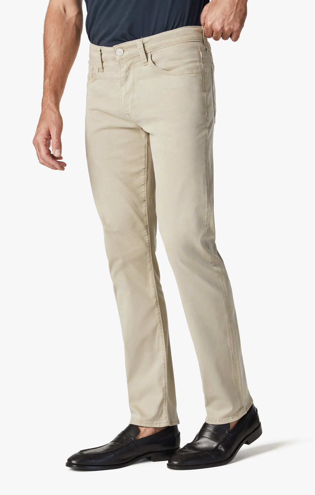 Courage Straight Leg Pants In Aluminum Twill