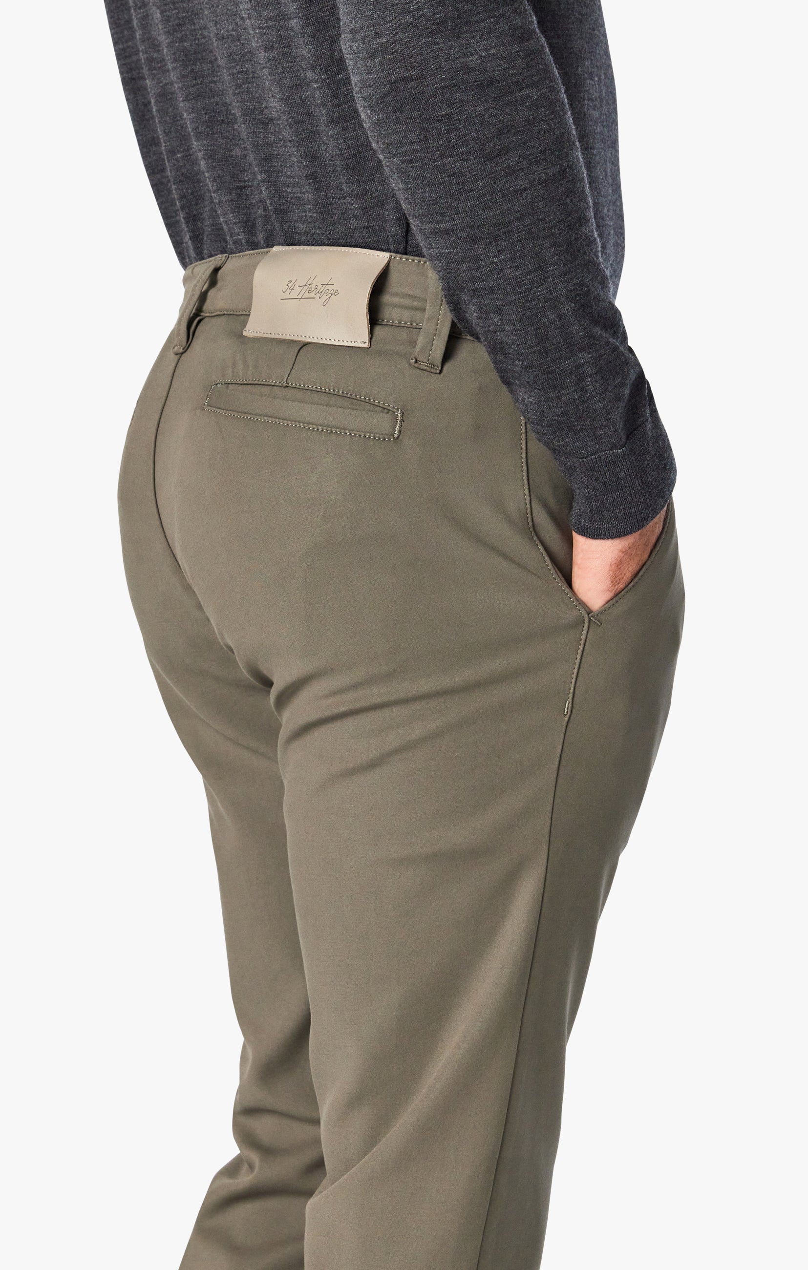 Verona Chino Pants In Olive High Flyer Image 6