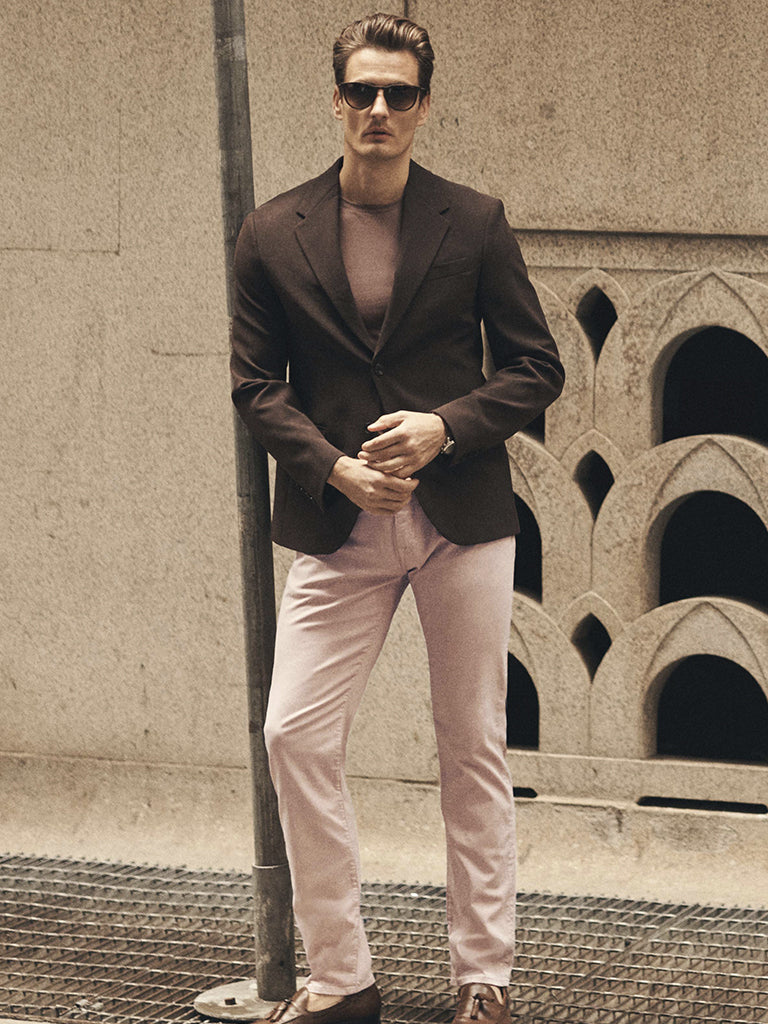 Charisma Relaxed Straight Pants In Rose Twill Image 1