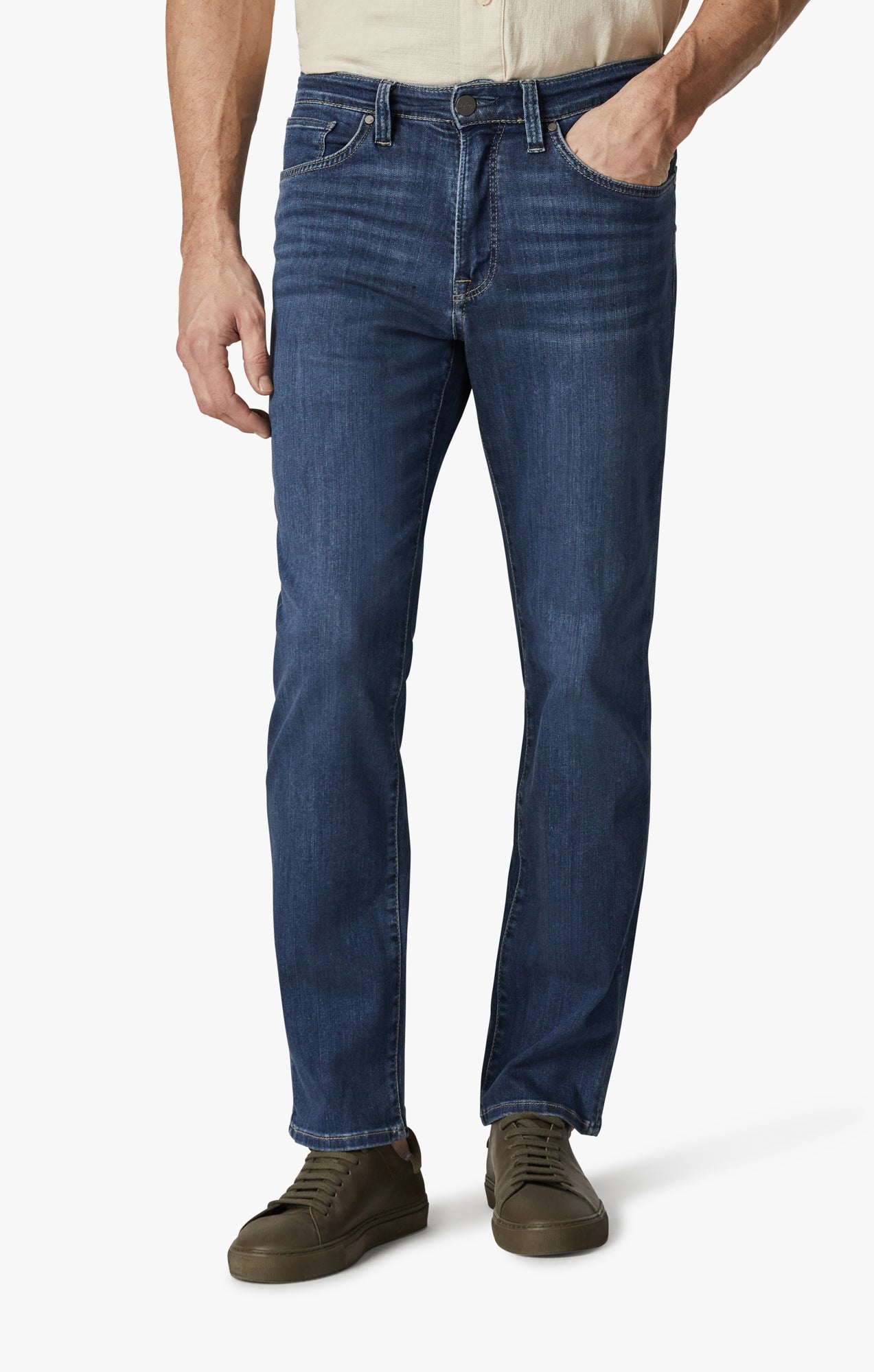 Charisma Relaxed Straight Leg Jeans In Mid Brushed Refined Image 3