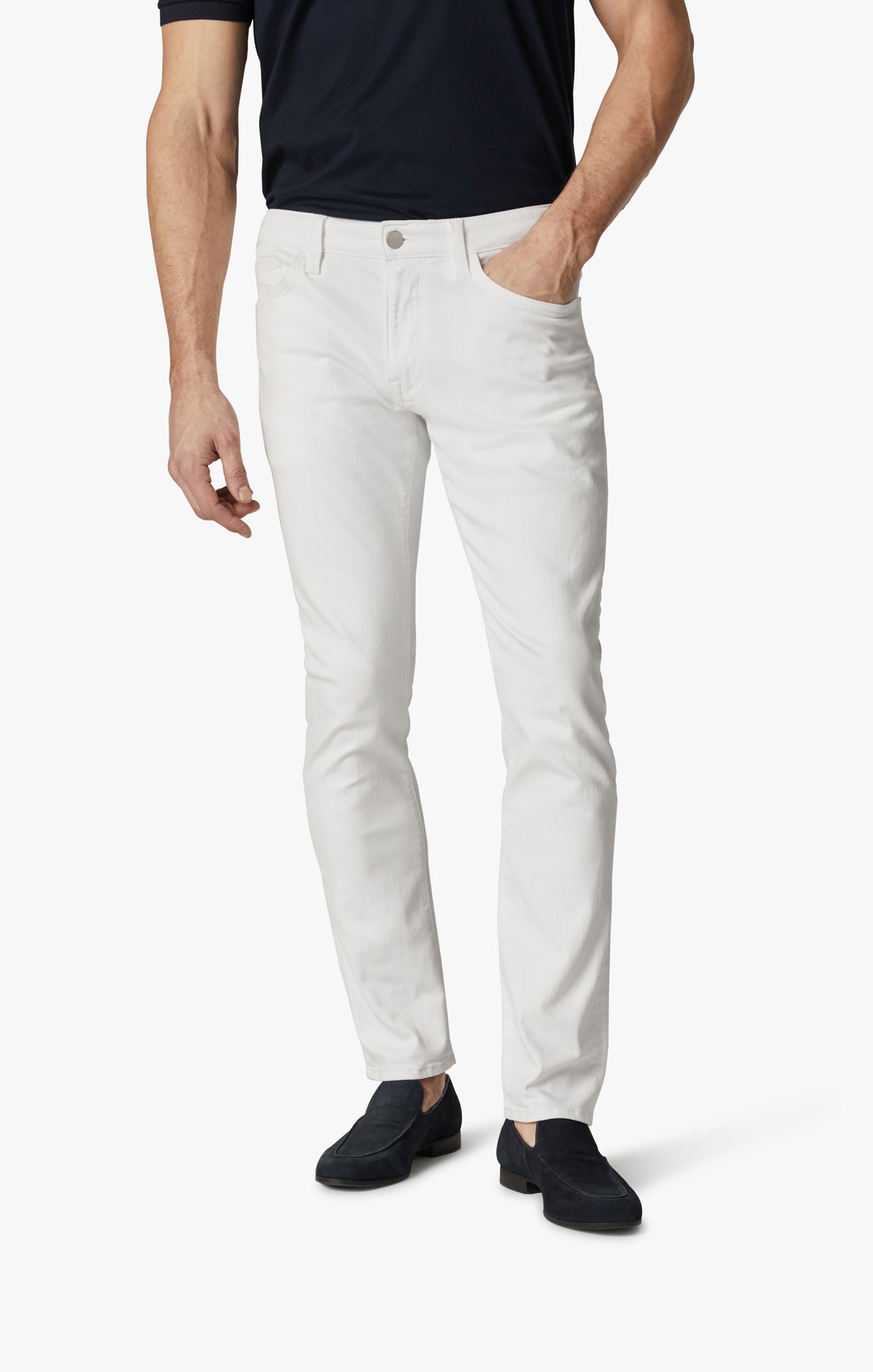 Cool Slim Leg Pants In Double White Comfort Image 4