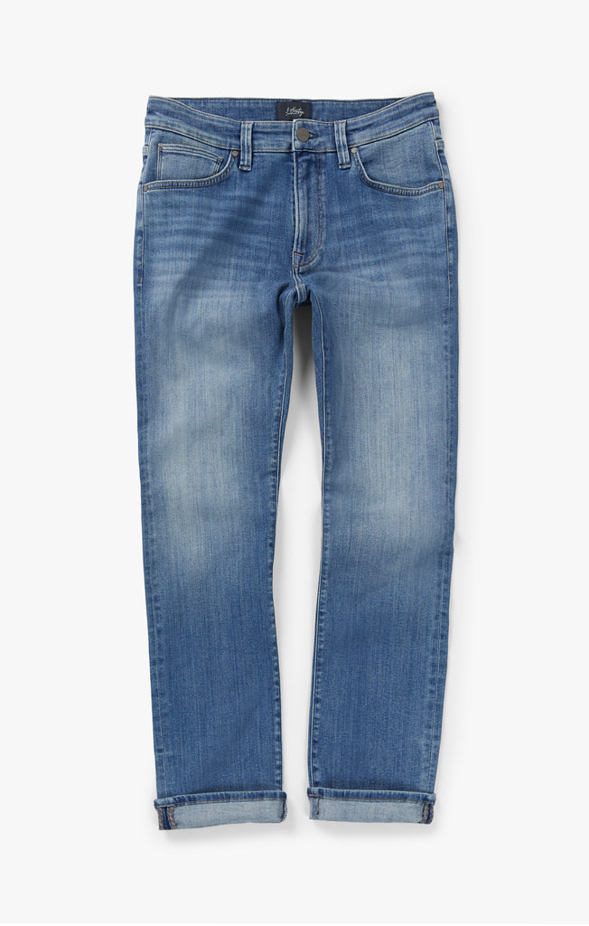Courage Straight Leg Jeans In Mid Brushed Organic