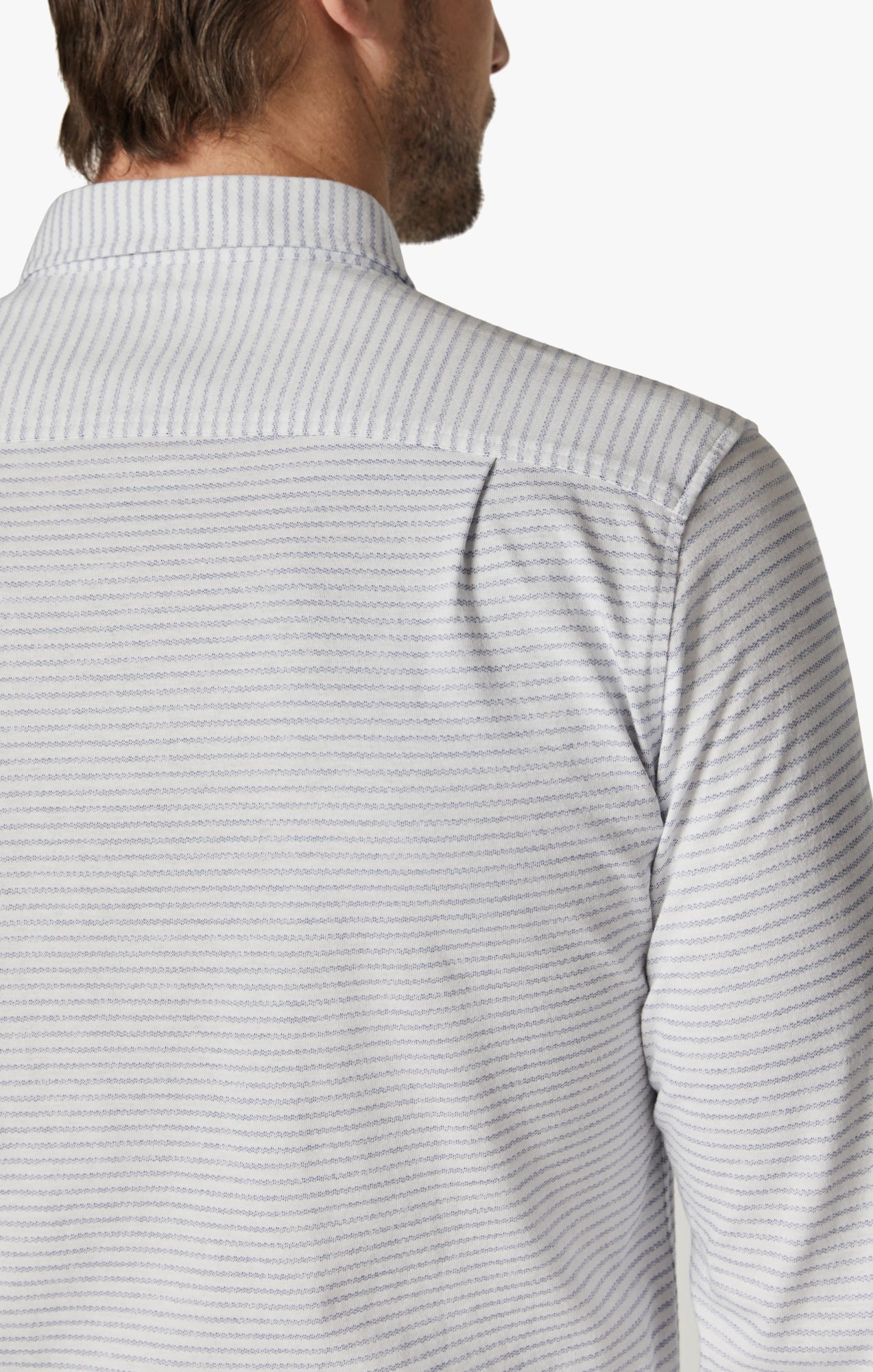 Horizontal Stripe Shirt in Indigo Image 6