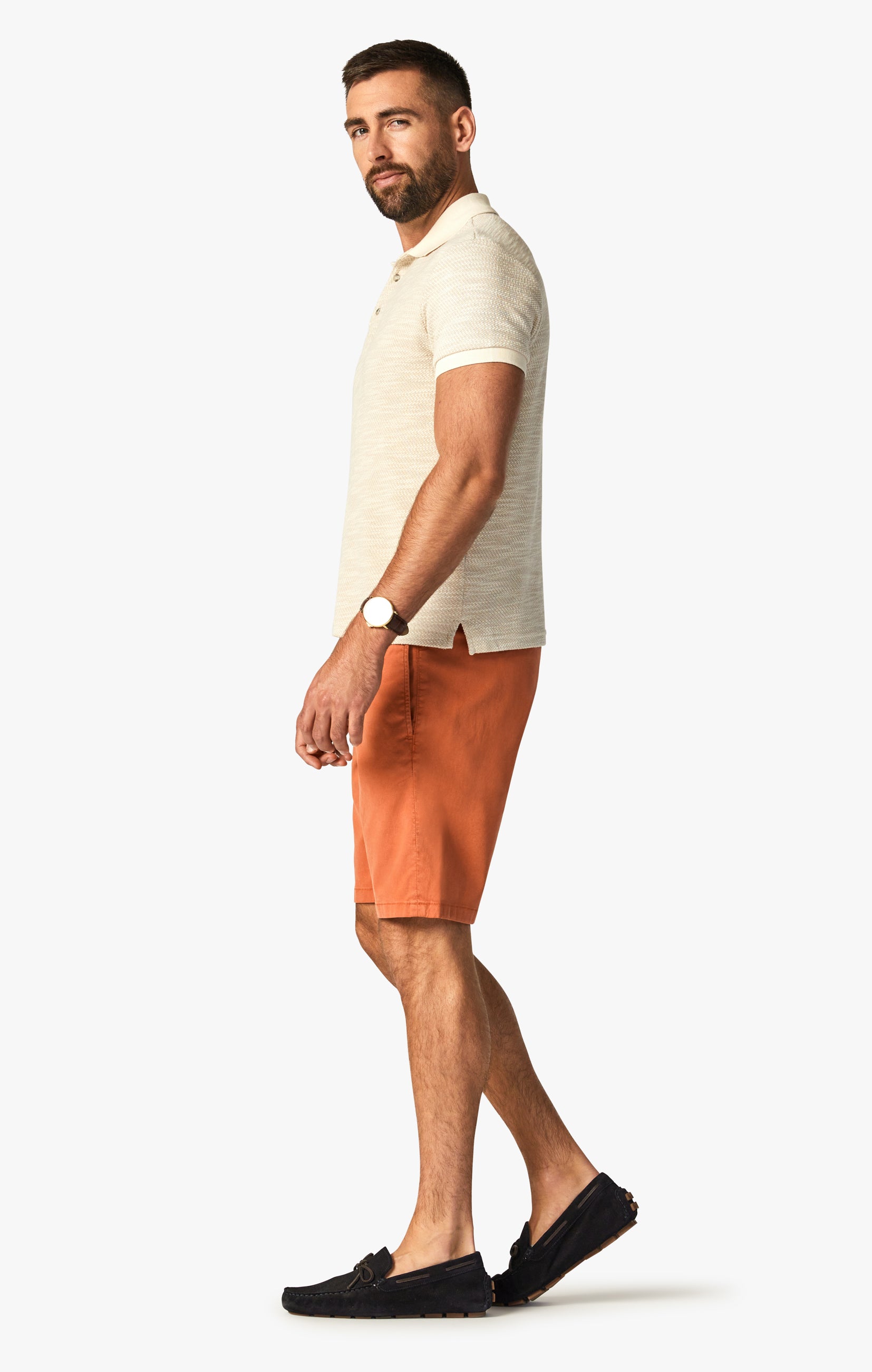 Nevada Shorts In Orange Rust Soft Touch Image 5