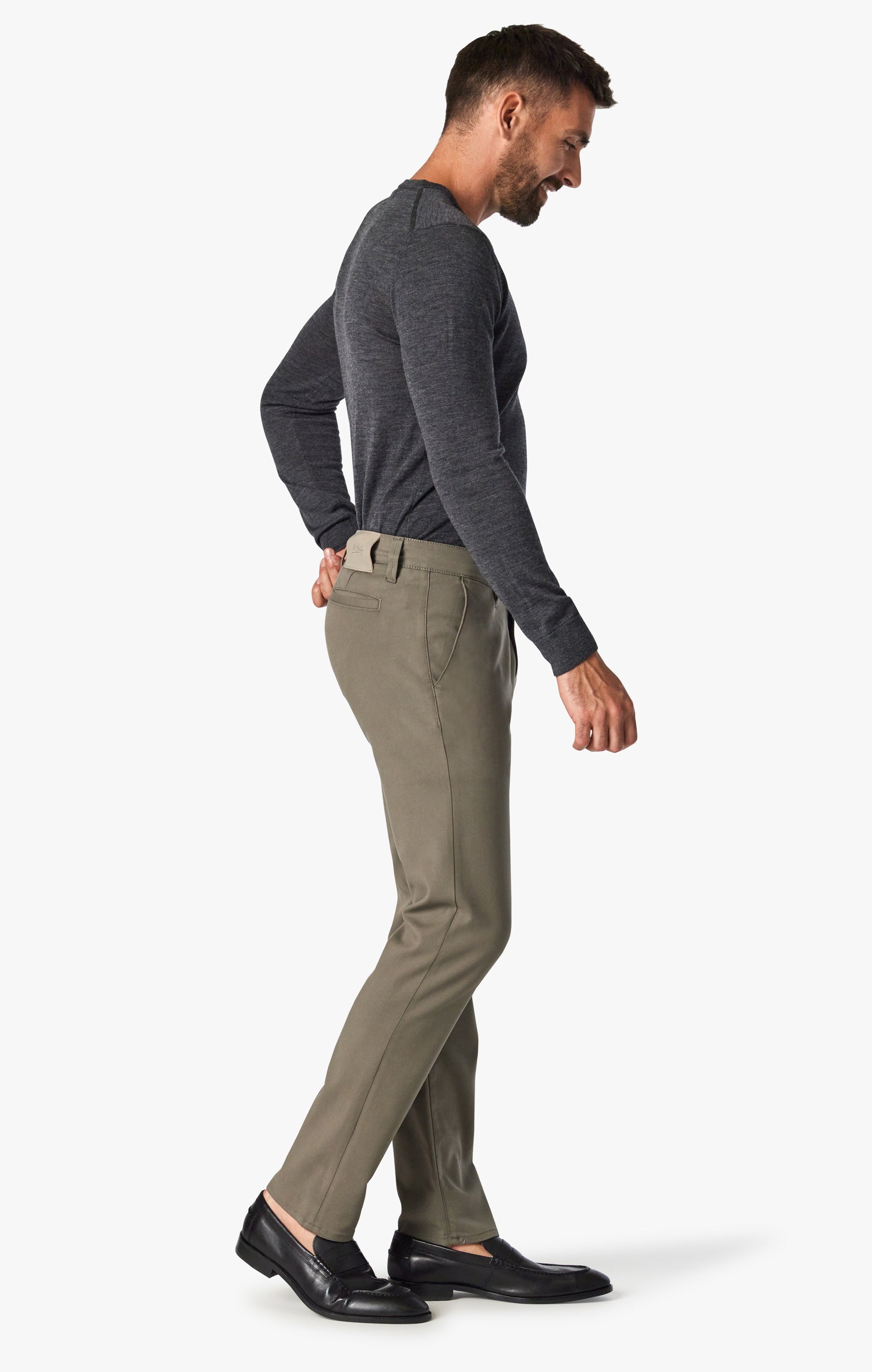 Verona Chino Pants In Olive High Flyer Image 3