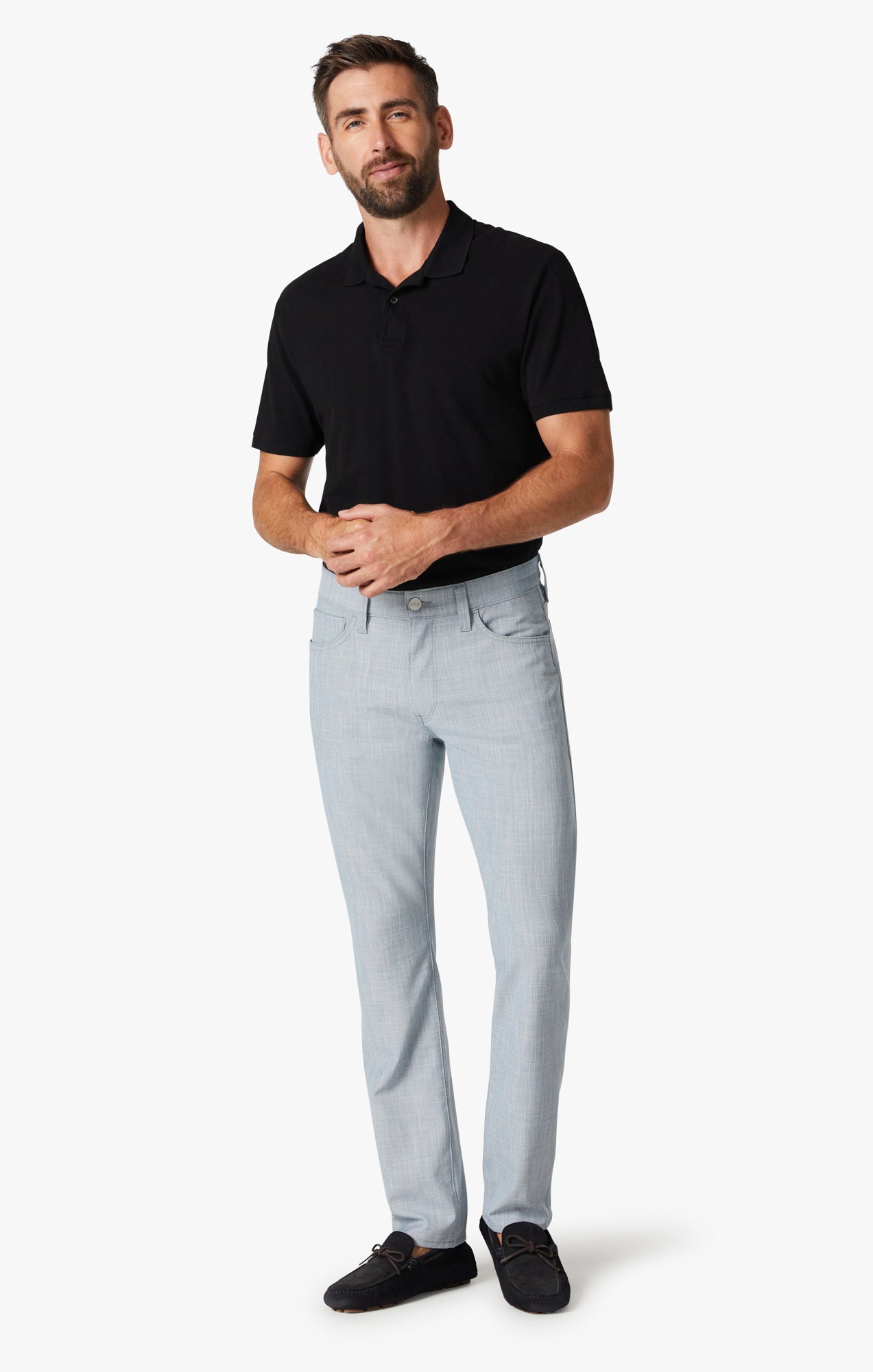 Charisma Relaxed Straight Pants In Bluestone Cross Twill Image 1