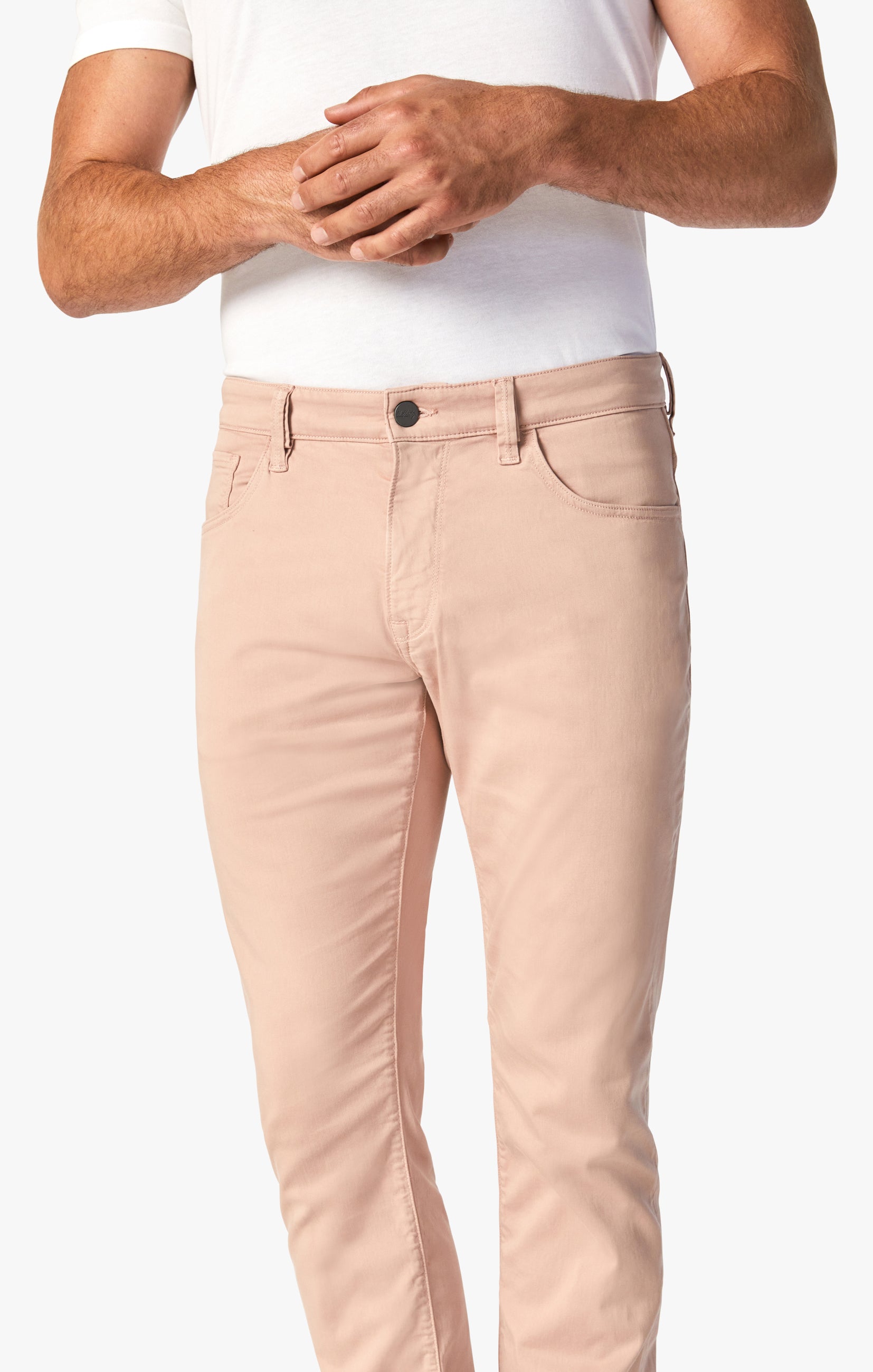 Courage Straight Leg Pants In Rose Twill