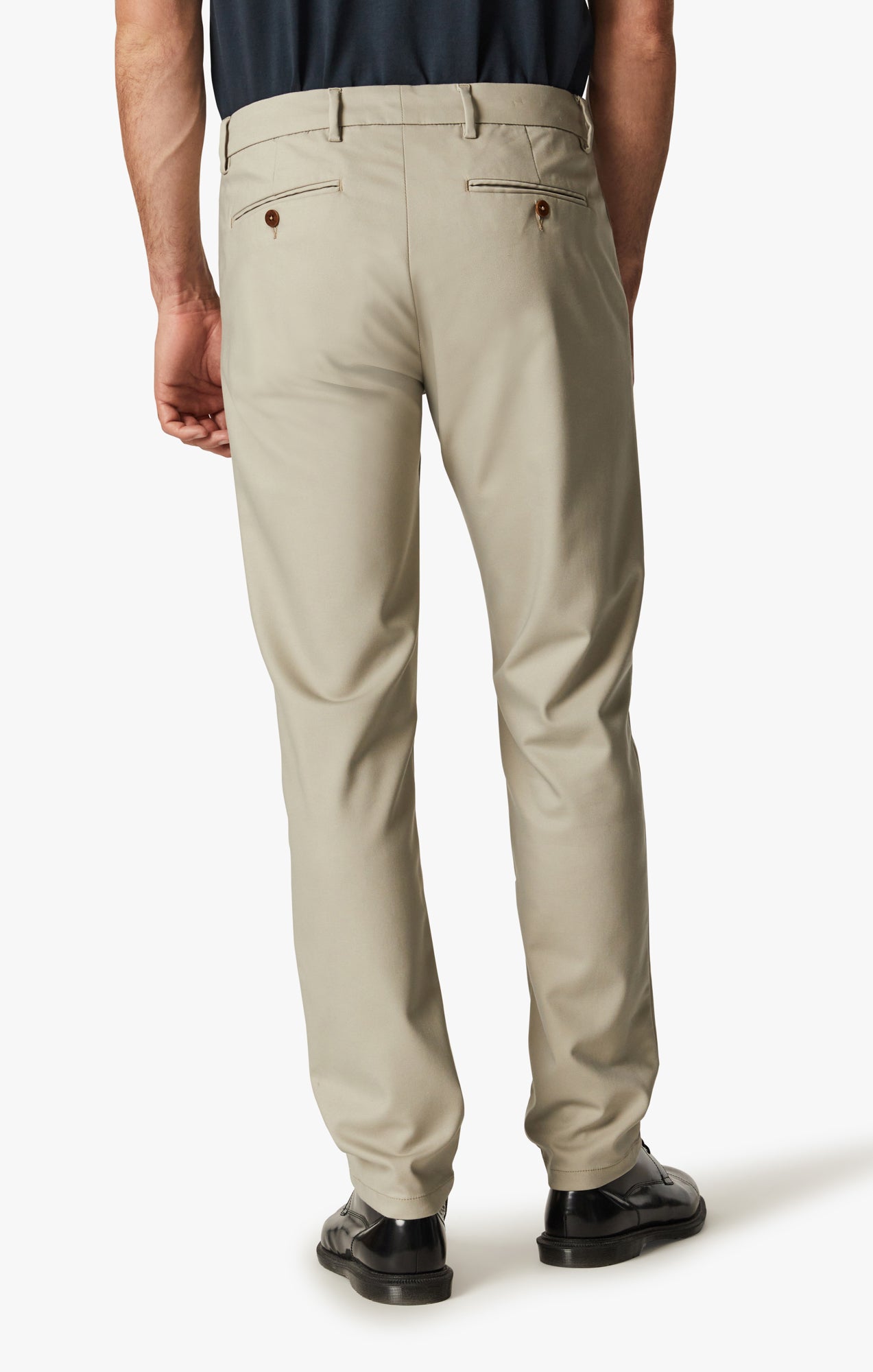 Verona Tailored Slim Leg Chino Pants In Aluminum Image 5