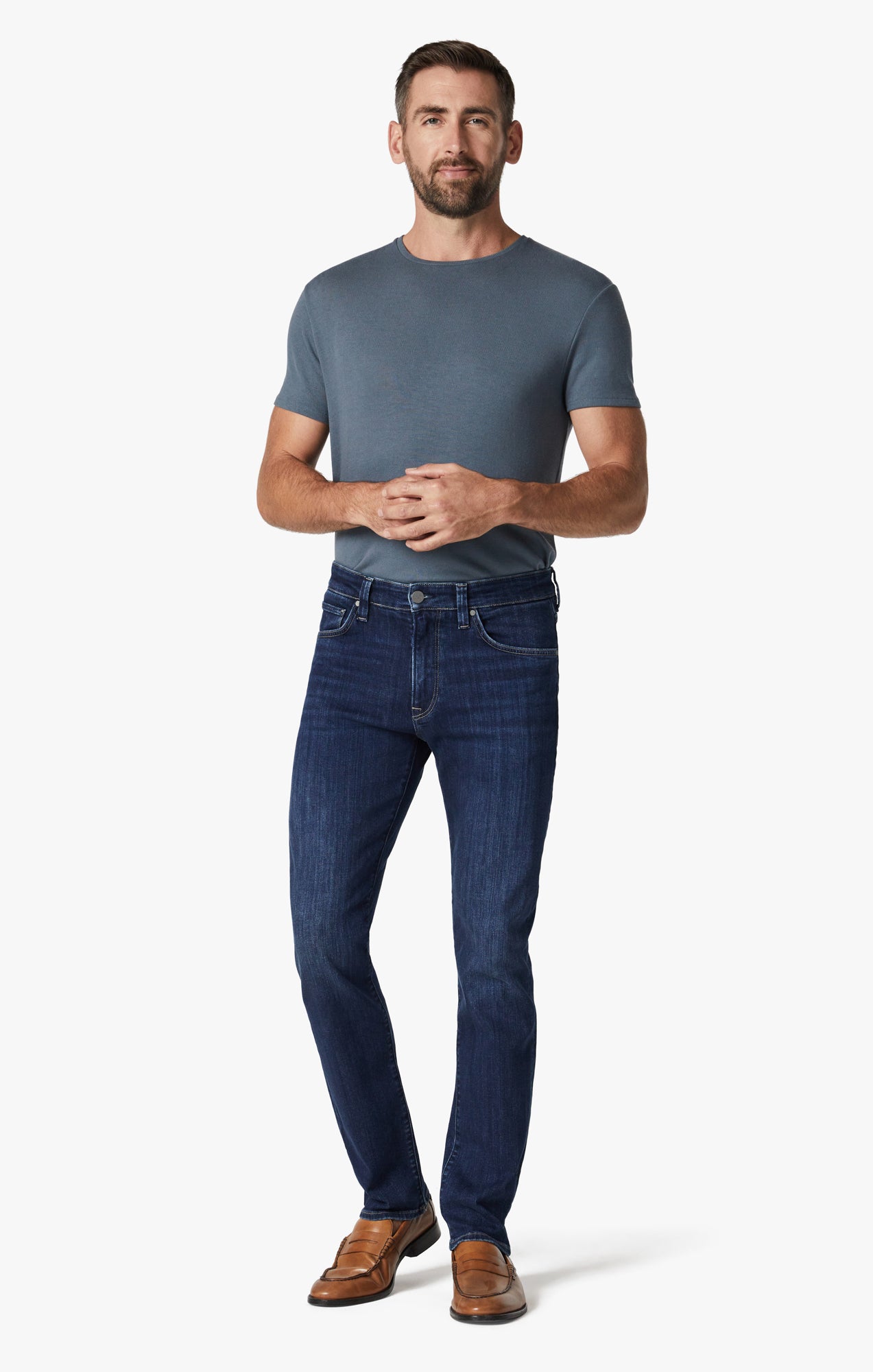 Charisma Relaxed Straight Leg Jeans In Deep Brushed Organic
