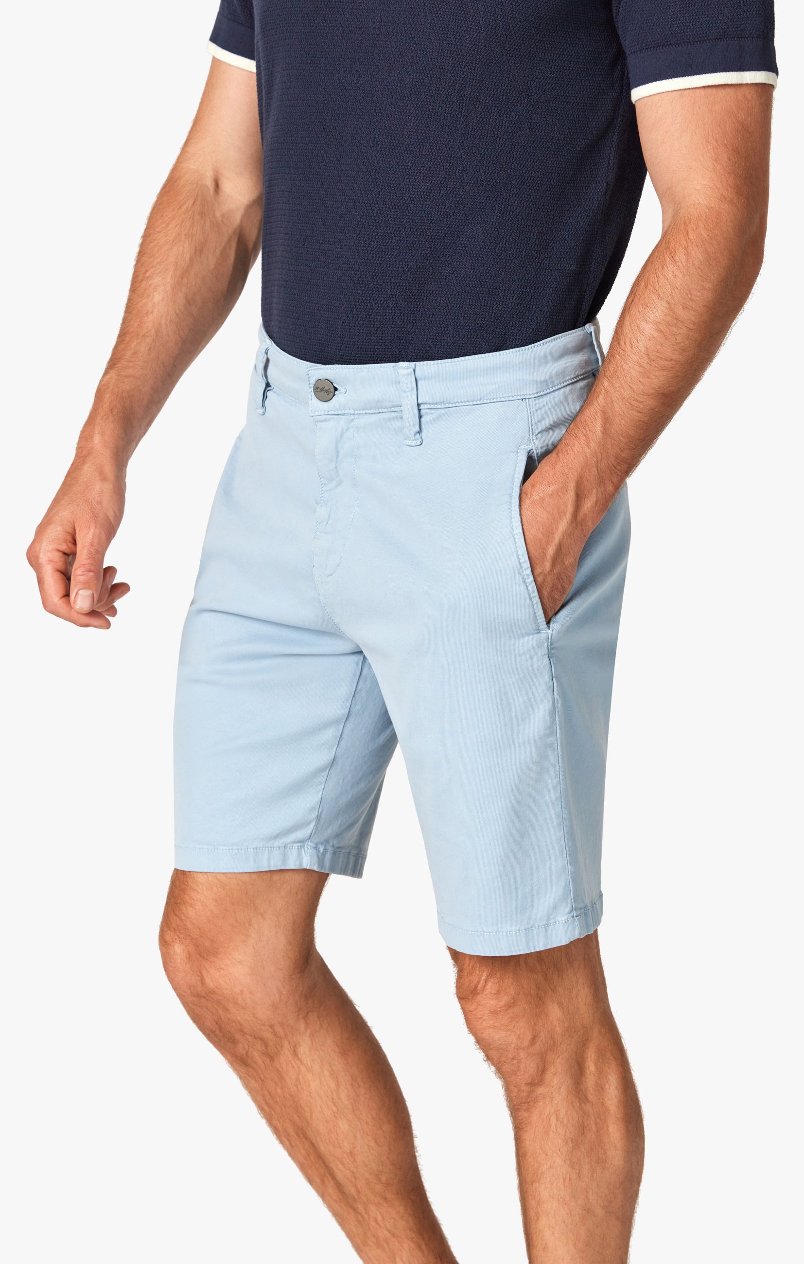 Nevada Shorts In Faded Denim Soft Touch Image 3