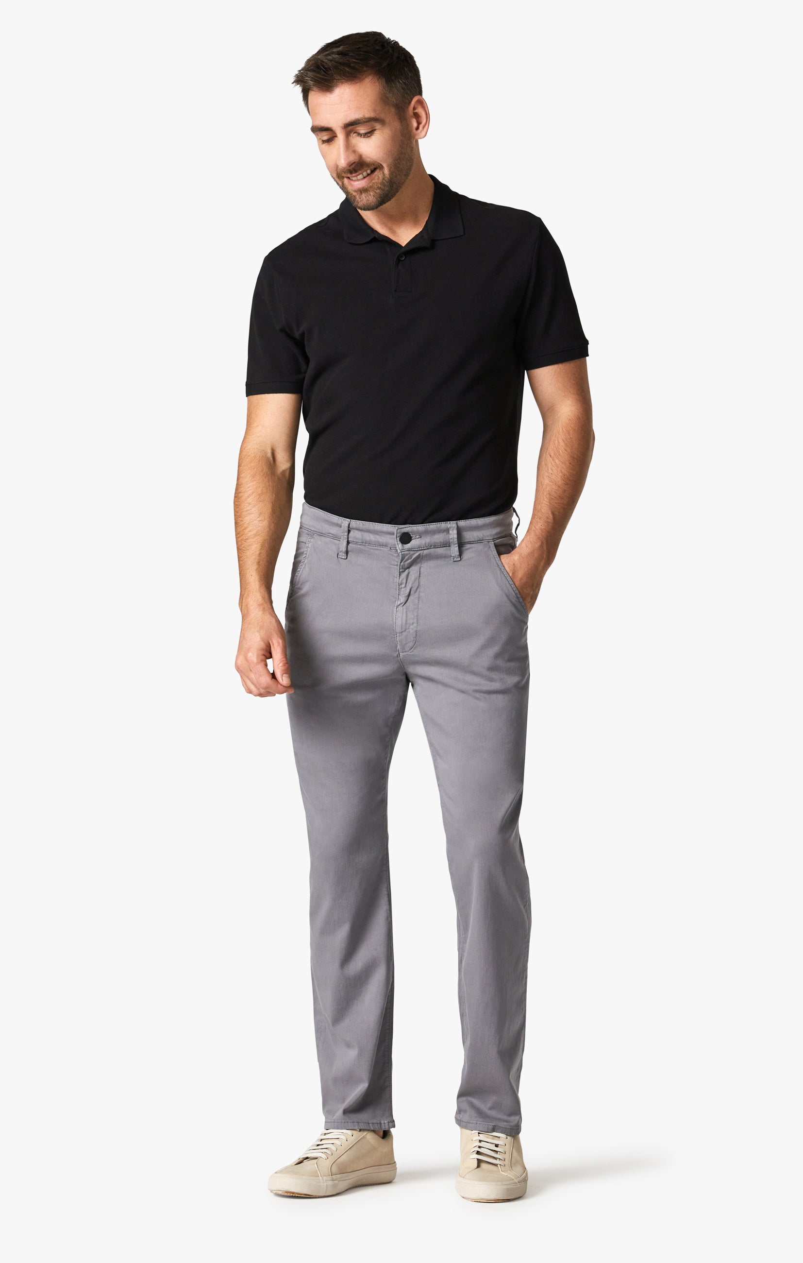 Charisma Relaxed Straight Chino Pants In Shark Twill Image 1