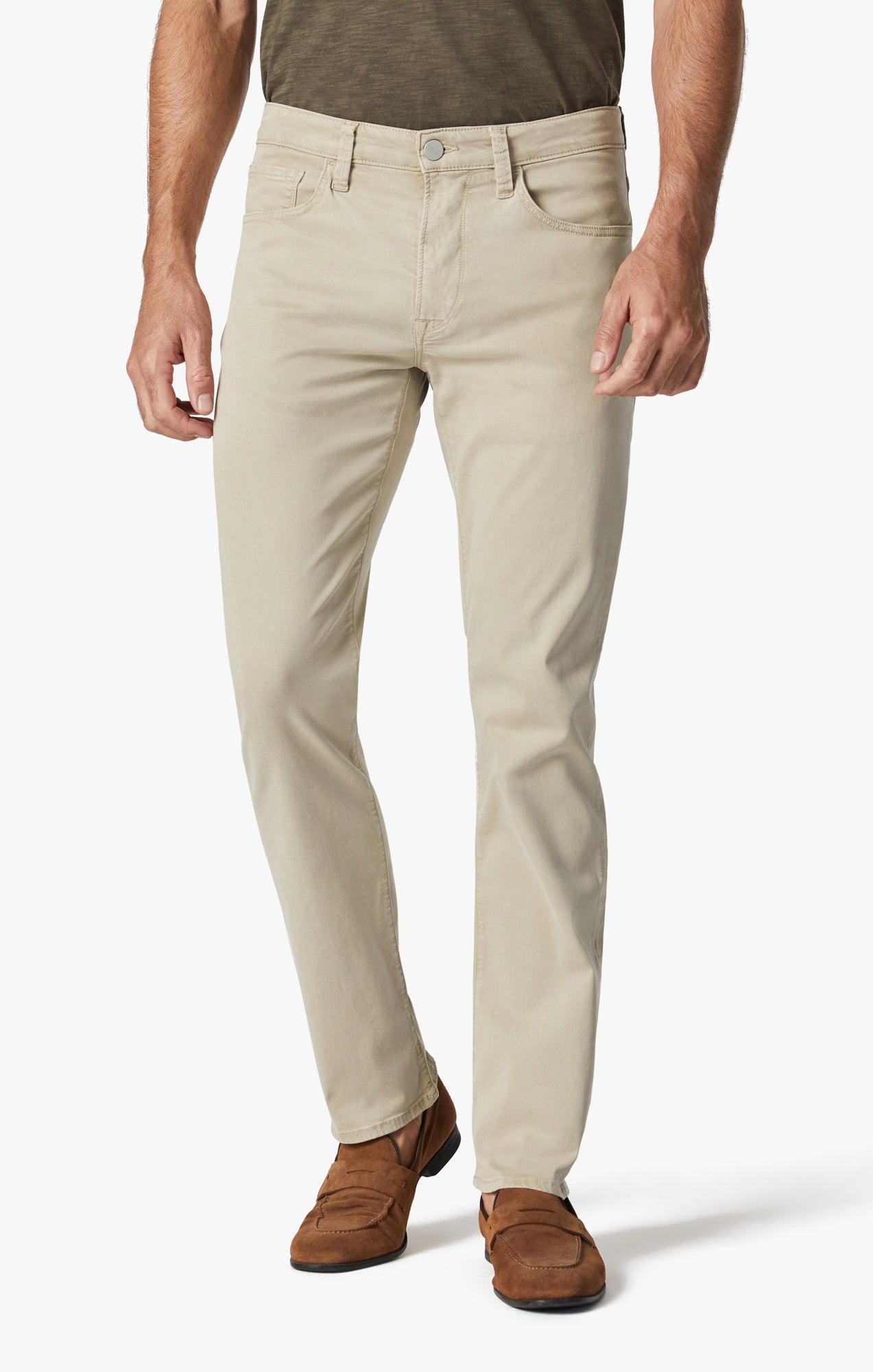Charisma Relaxed Straight Pants In Aluminum Twill – 34 Heritage