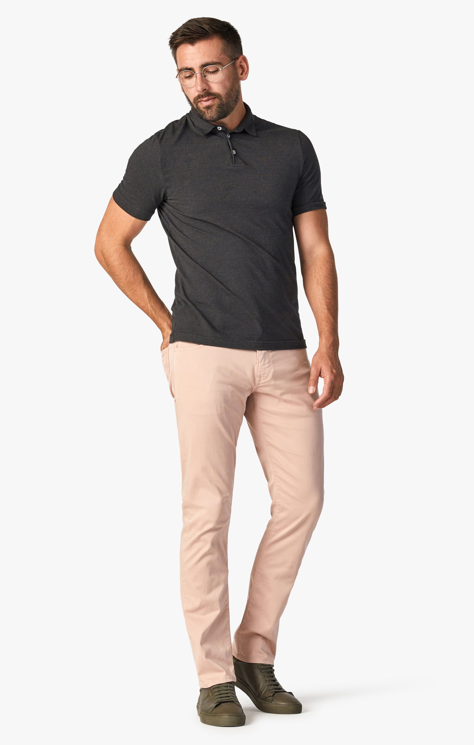 Charisma Relaxed Straight Pants In Rose Twill Image 2