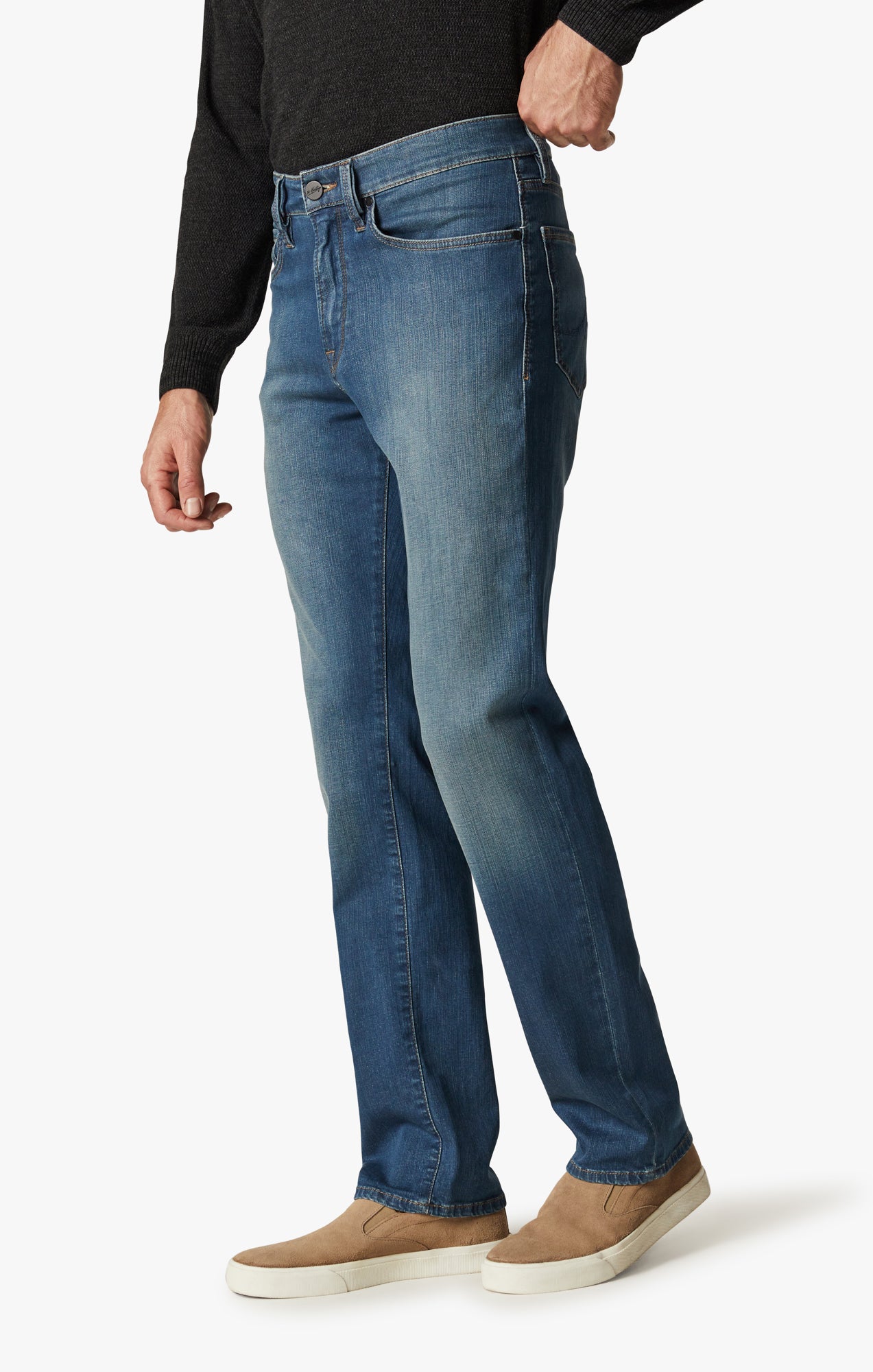 34 Heritage Men's Charisma High Rise Straight Jeans in Mid Cashmere