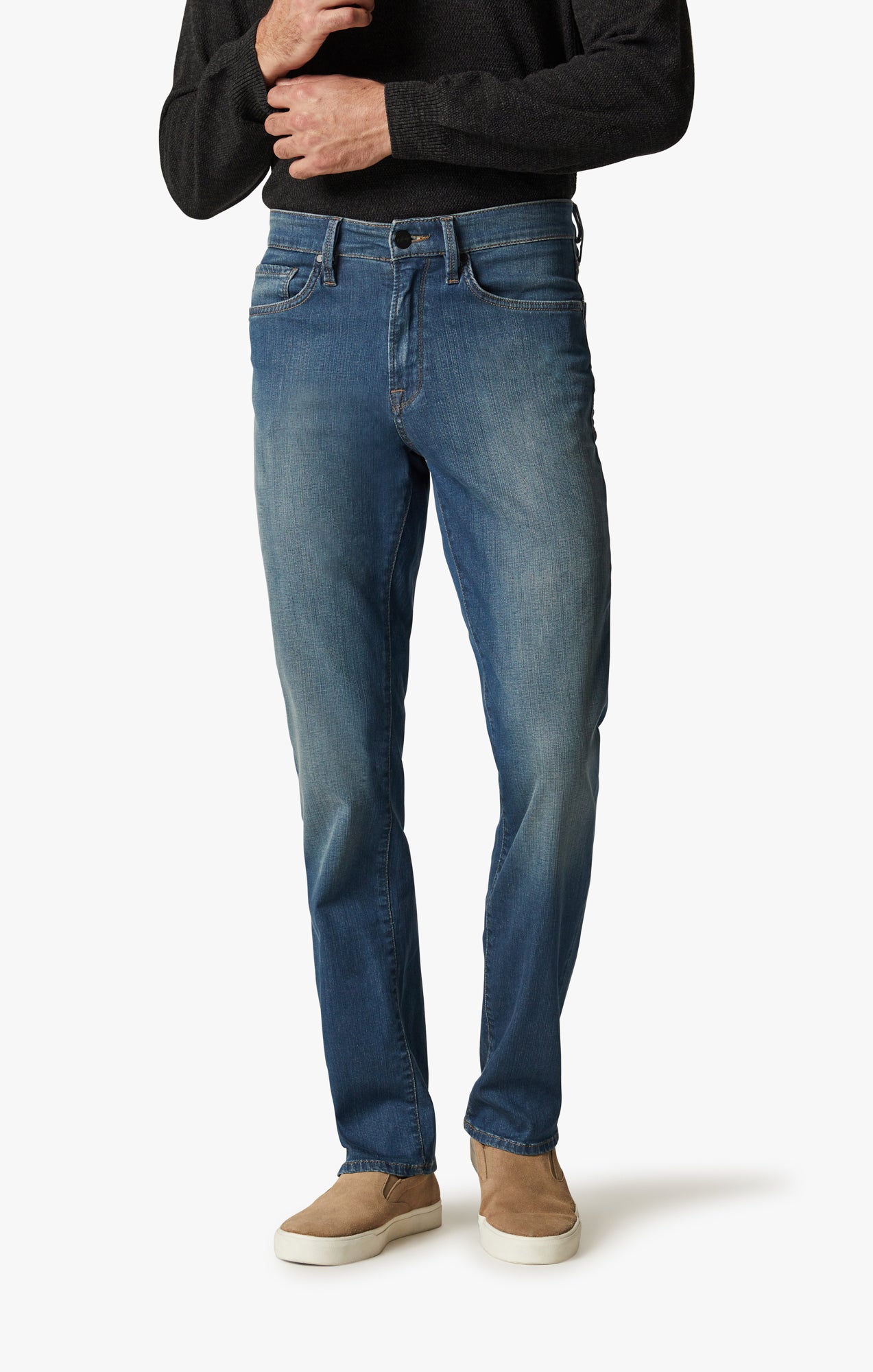 34 Heritage Men's Charisma High Rise Straight Jeans in Mid Cashmere