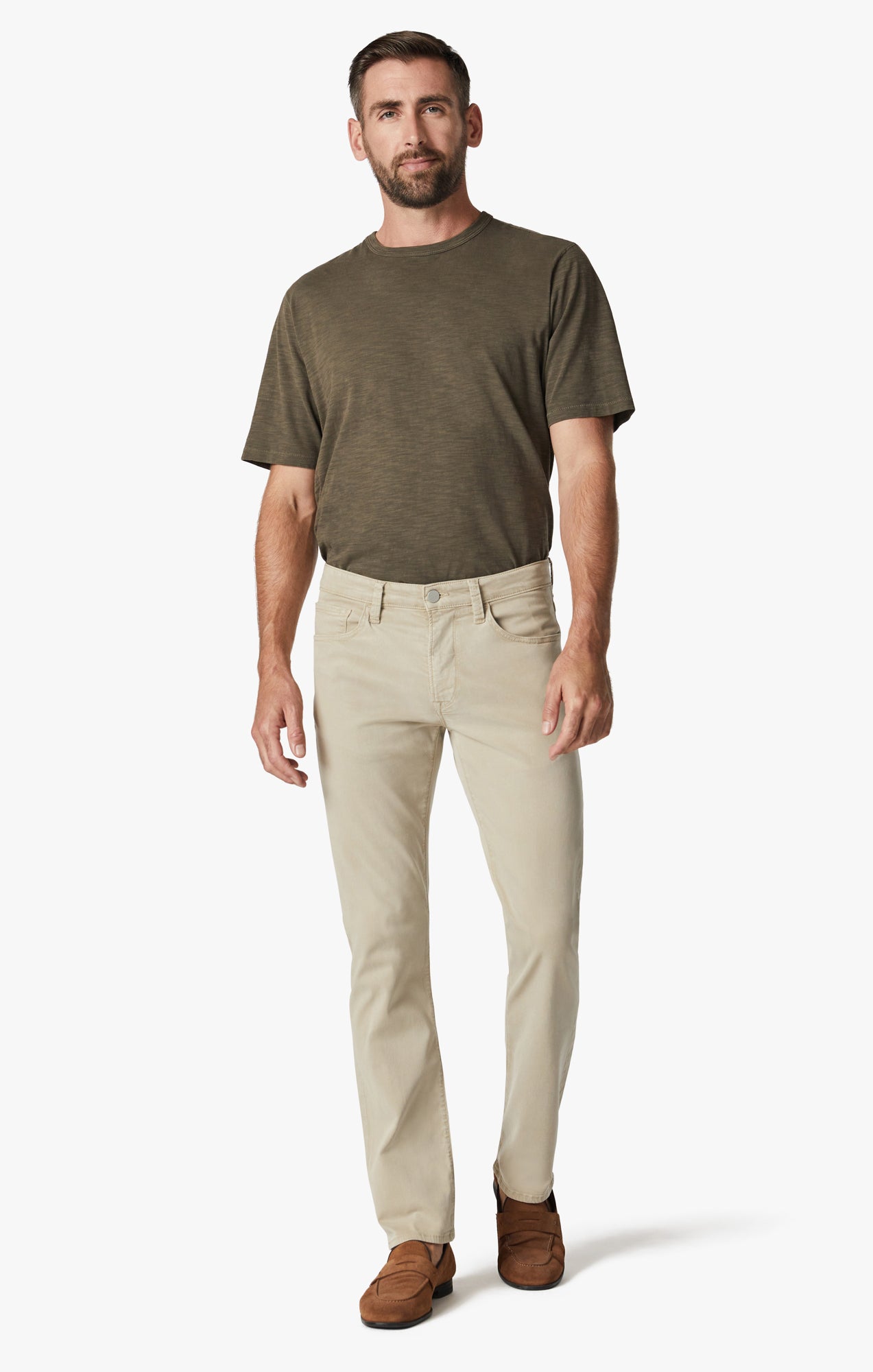 Charisma Relaxed Straight Pants In Aluminum Twill – 34 Heritage
