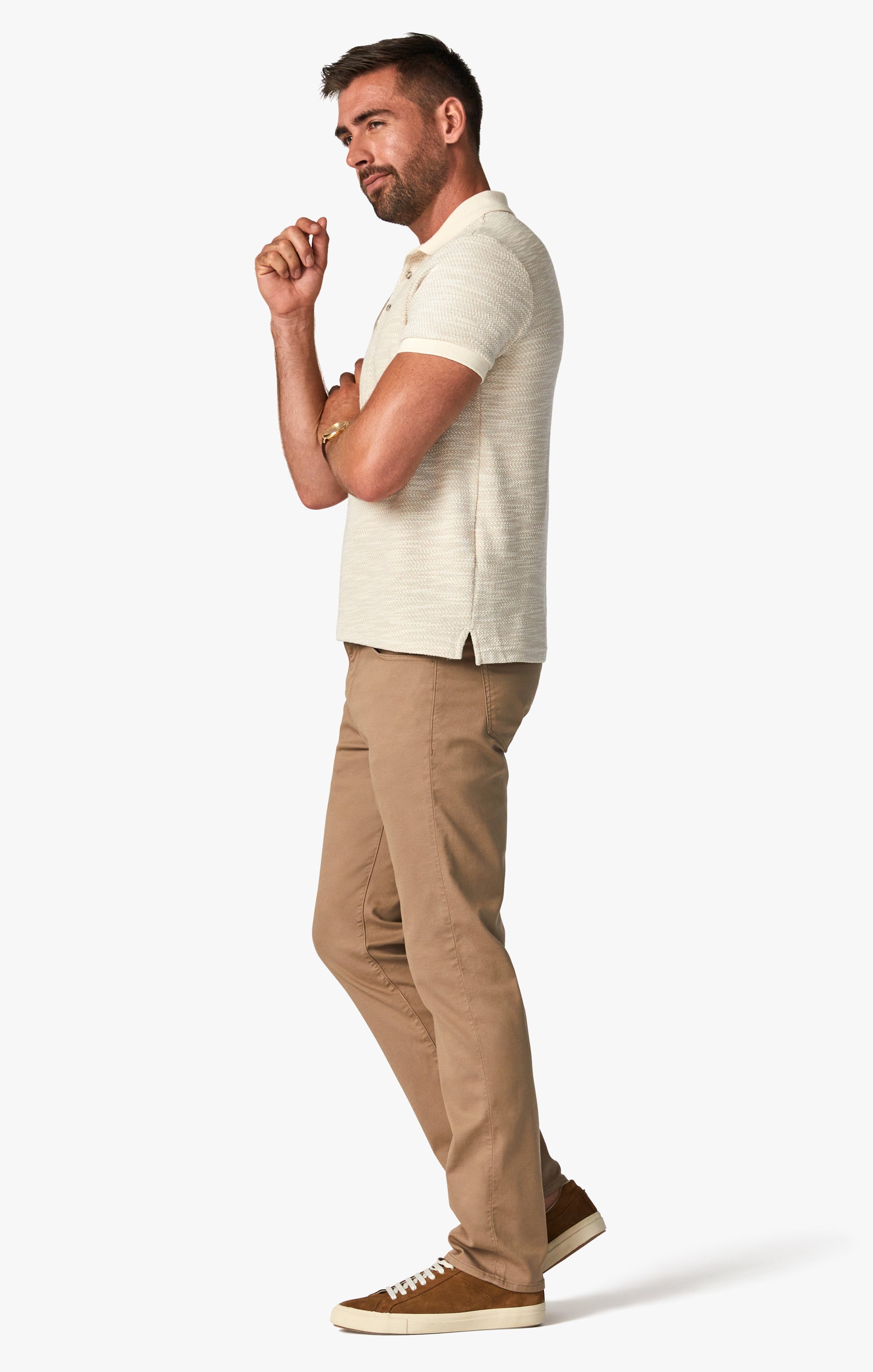 Charisma Relaxed Straight Pants In Khaki Summer Coolmax Image 2