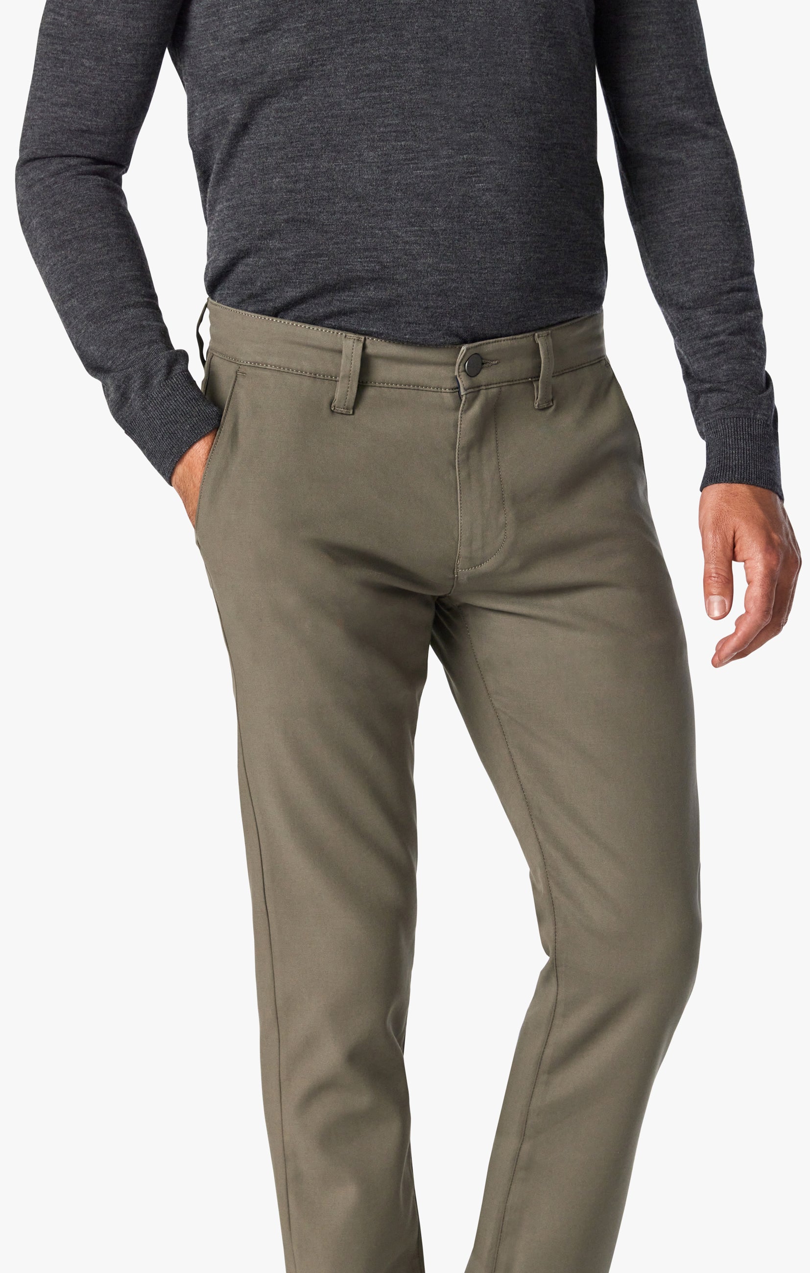 Verona Chino Pants In Olive High Flyer Image 4