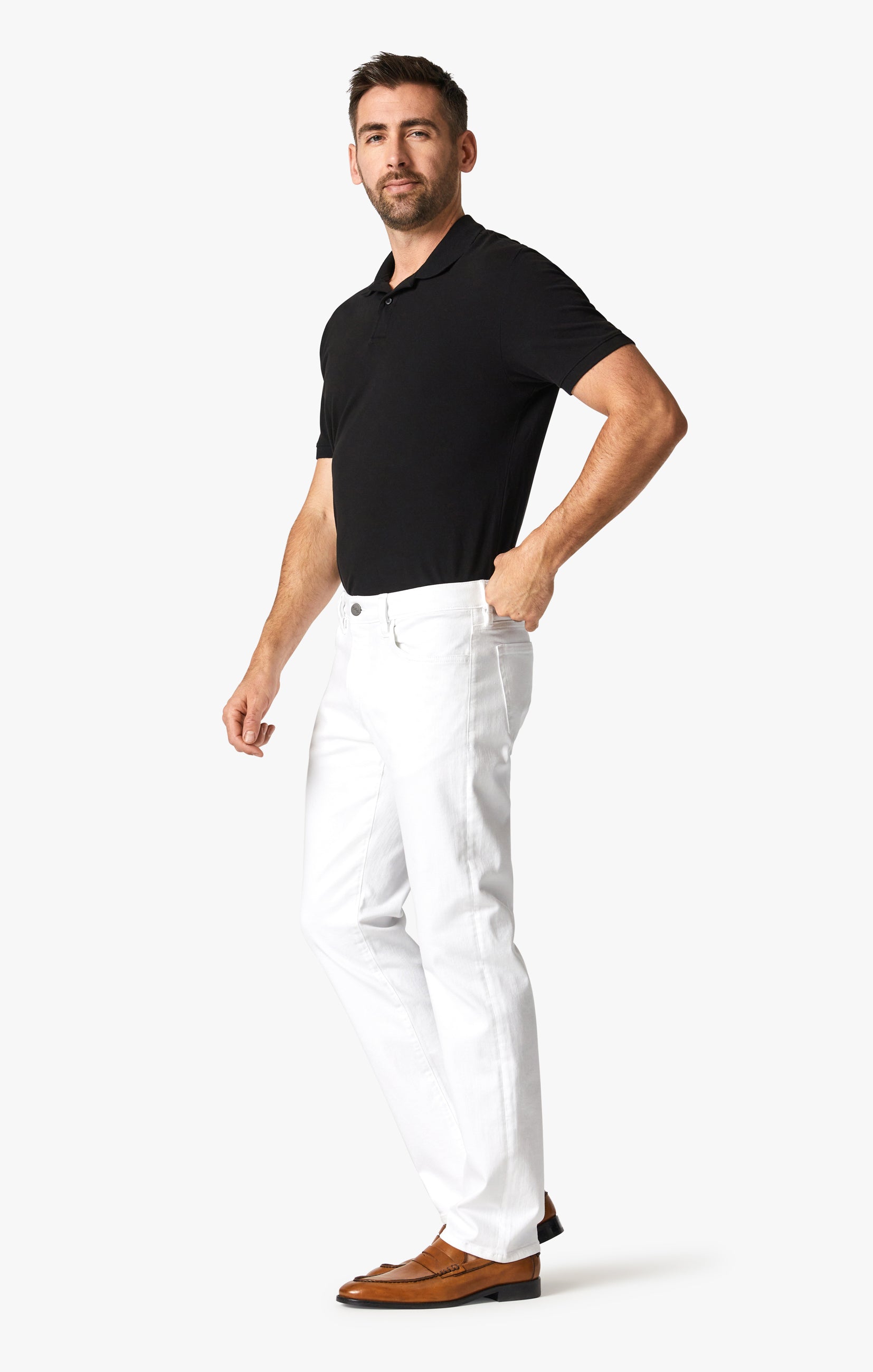 Courage Straight Leg Pants In Double White Comfort