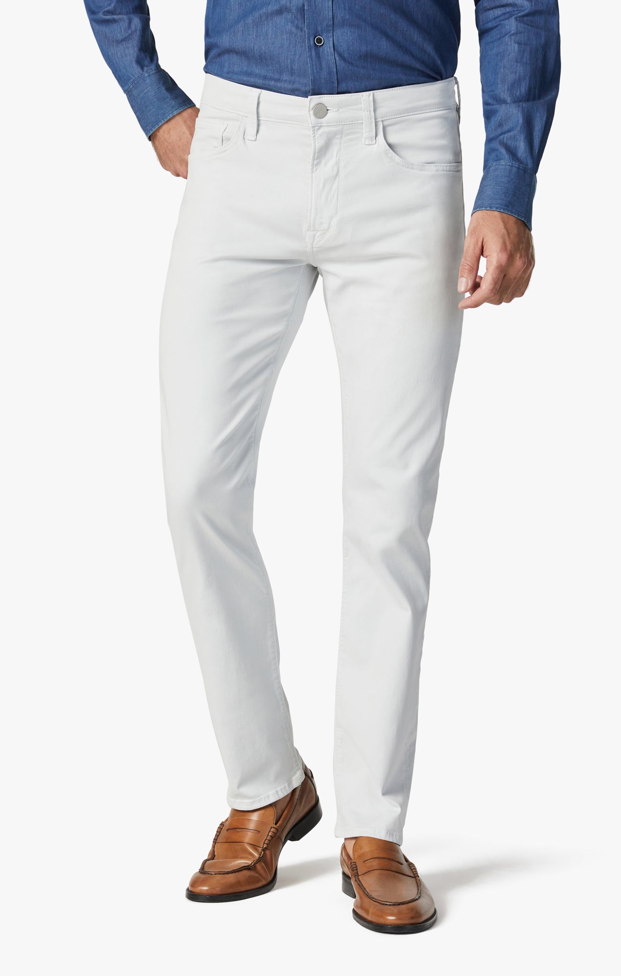 Charisma Relaxed Straight Pants In Stone Twill