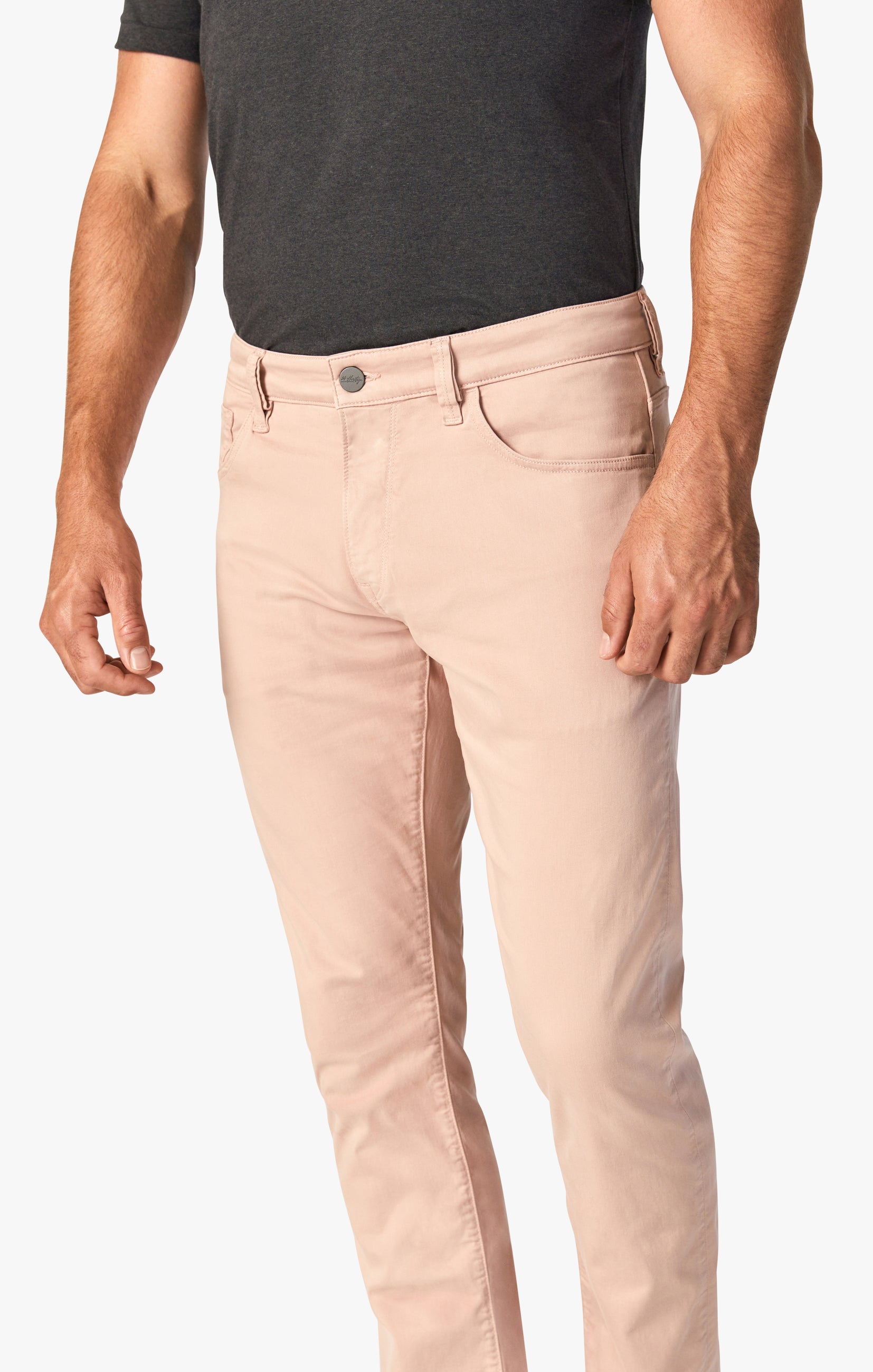 Charisma Relaxed Straight Pants In Rose Twill