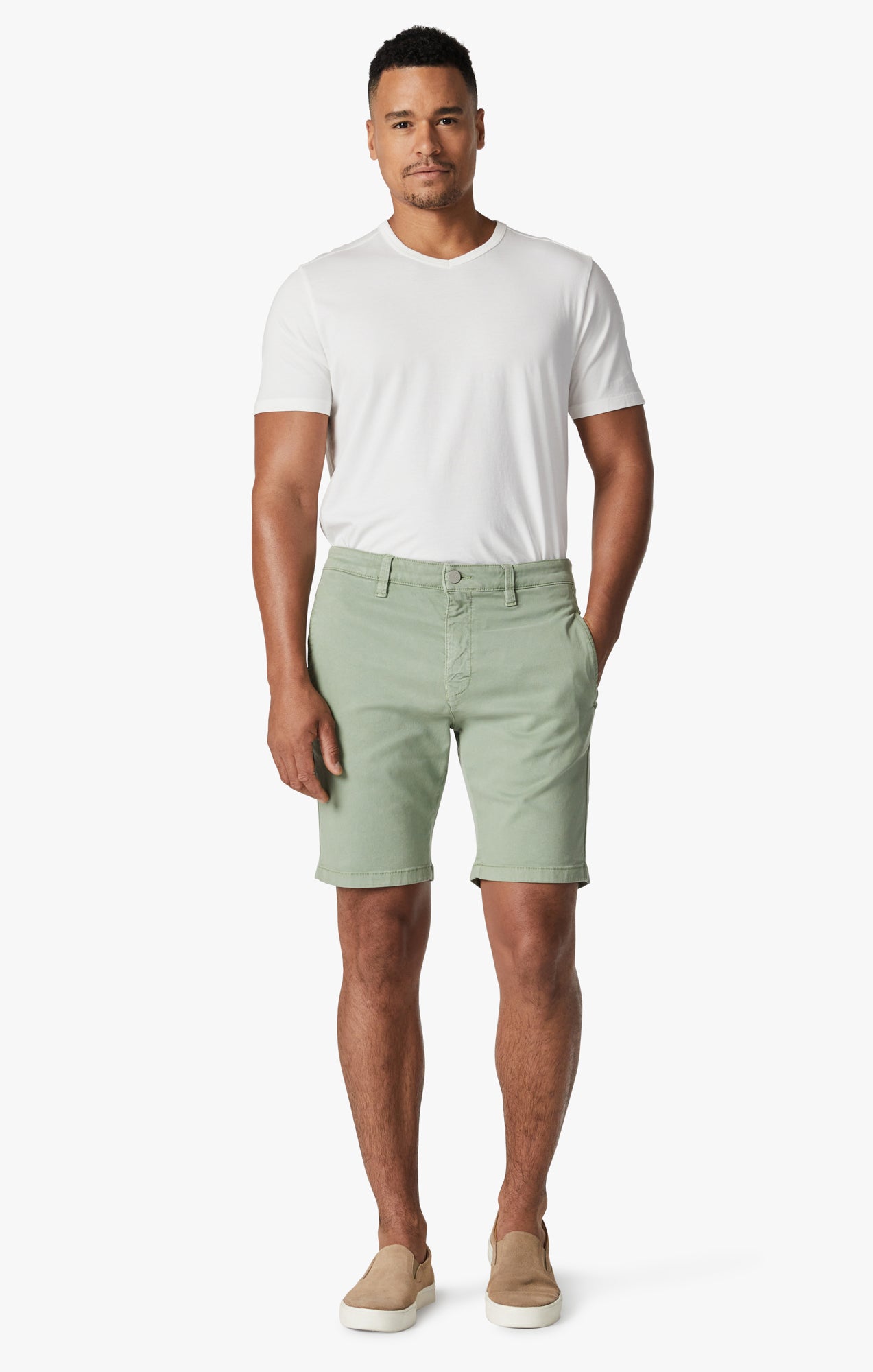 Nevada Shorts in Green Soft Touch Image 1