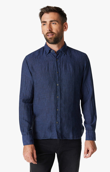 34 Heritage Men's Linen Chambray Shirt in Hawaiian Ocean – 34 Heritage  Canada